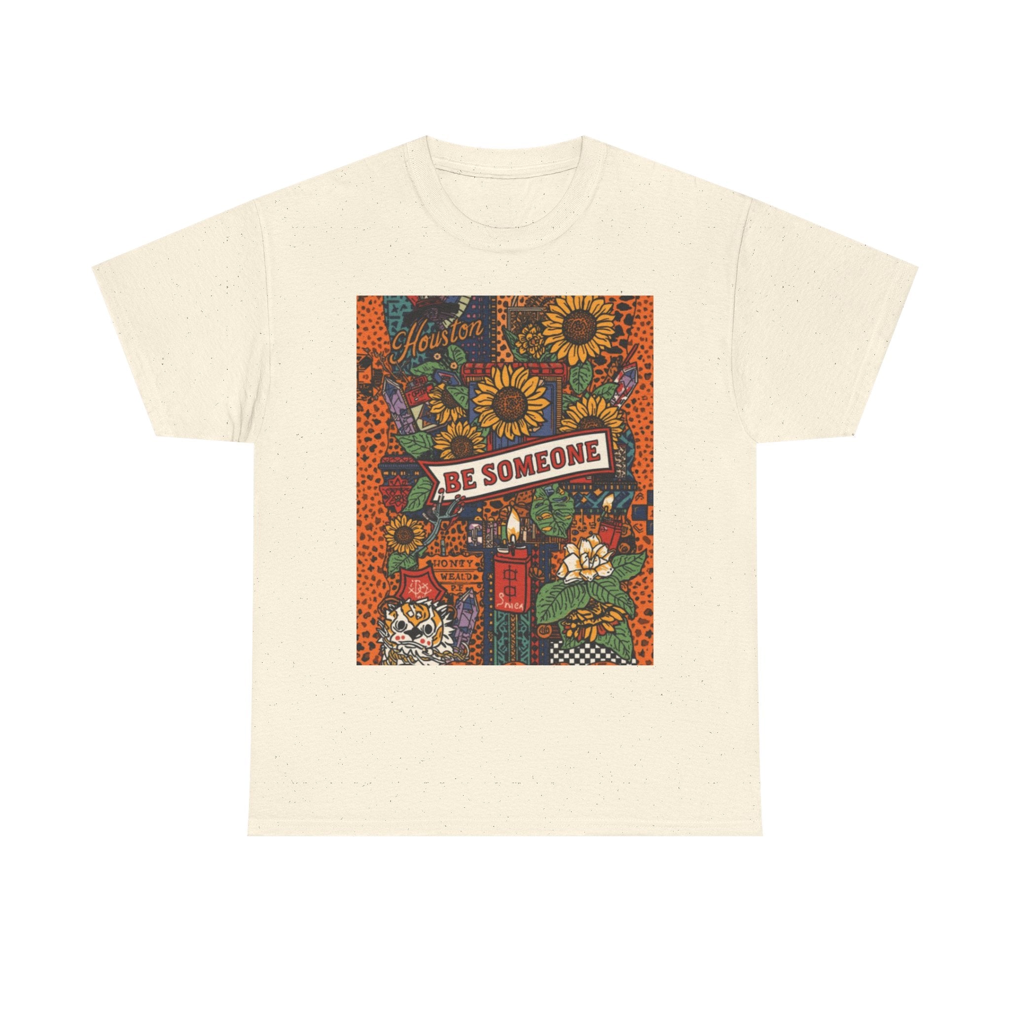 Be Someone Floral Graphic Tee — Retro Sunflower Positive Message Shirt