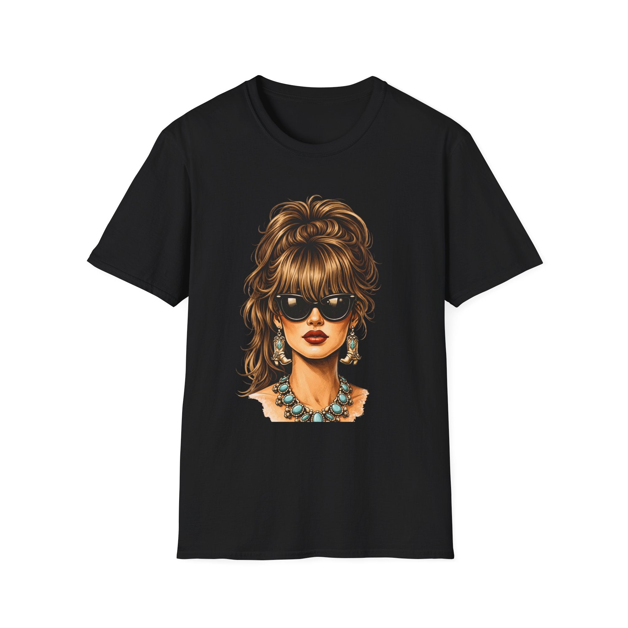 Vintage Glam Tee — Retro Woman with Sunglasses Graphic T-Shirt