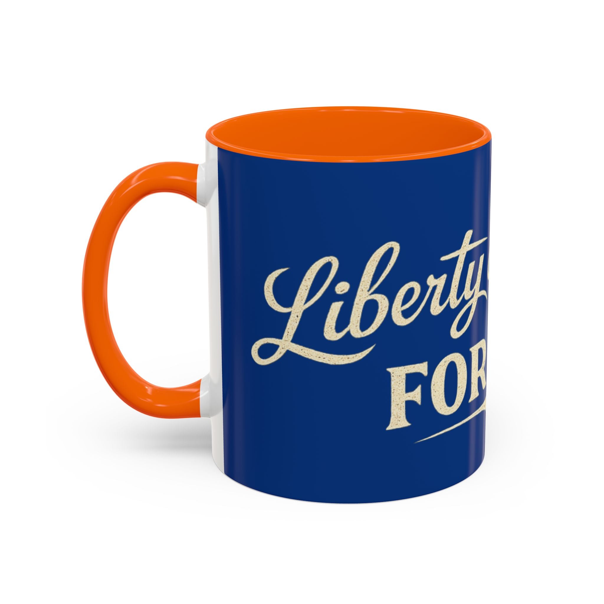 Liberty & Justice For All Accent Coffee Mug — Patriotic 11/15oz Tea Cup