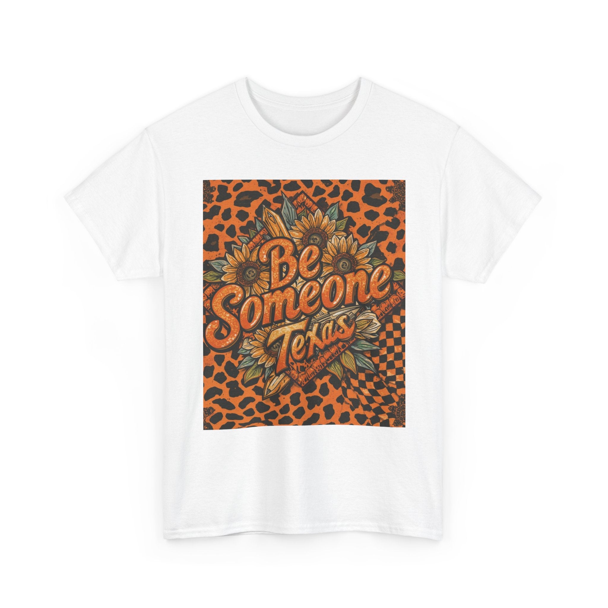 Be Someone Texas Tee — Leopard Sunflower Graphic T-Shirt
