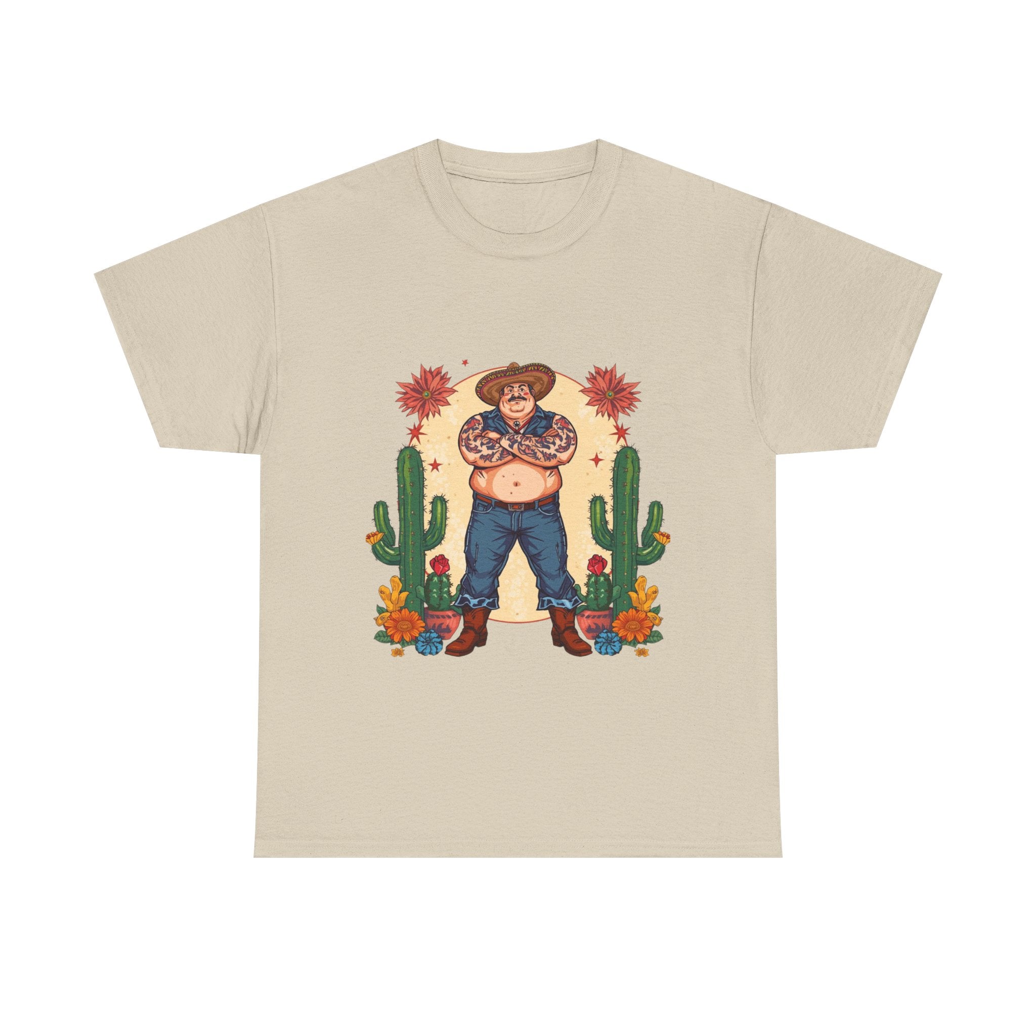 Cowboy Tattoo Art T-Shirt — Funny Western Desert Graphic Tee