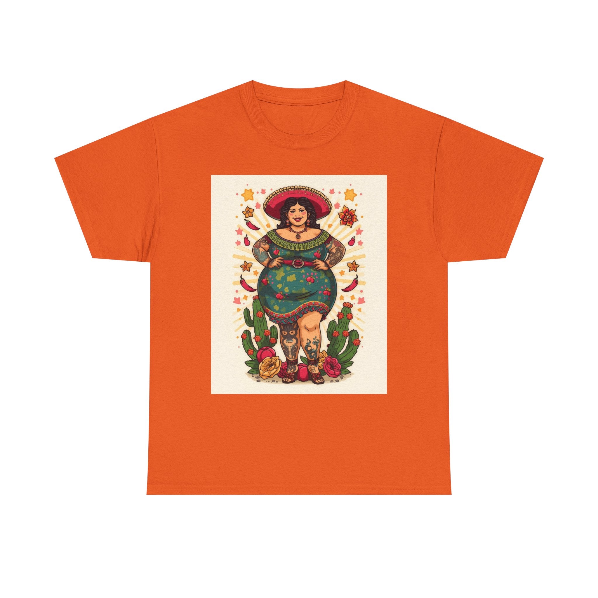 Latina Curandera Art Tee — Vintage Mexican Folk Medicine Woman Graphic T-Shirt