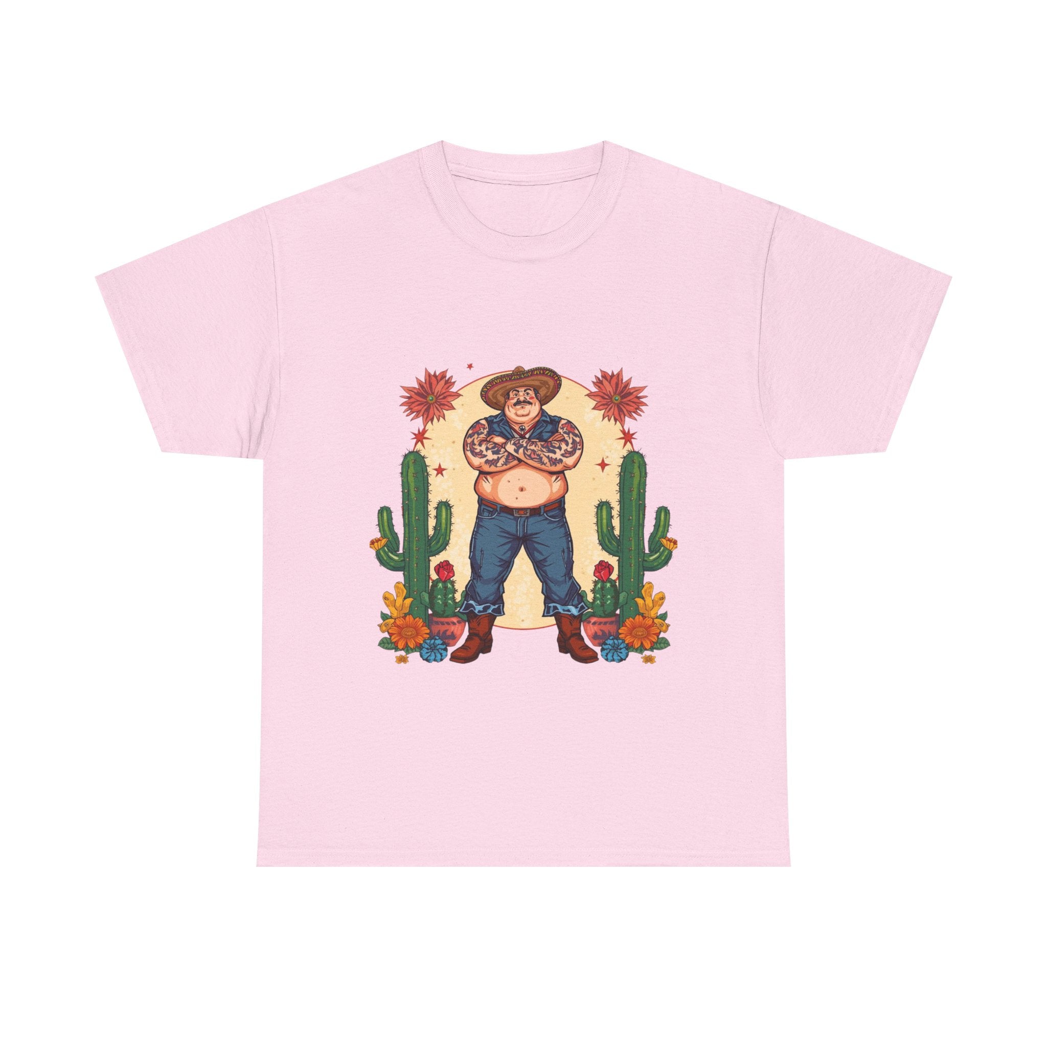 Cowboy Tattoo Art T-Shirt — Funny Western Desert Graphic Tee