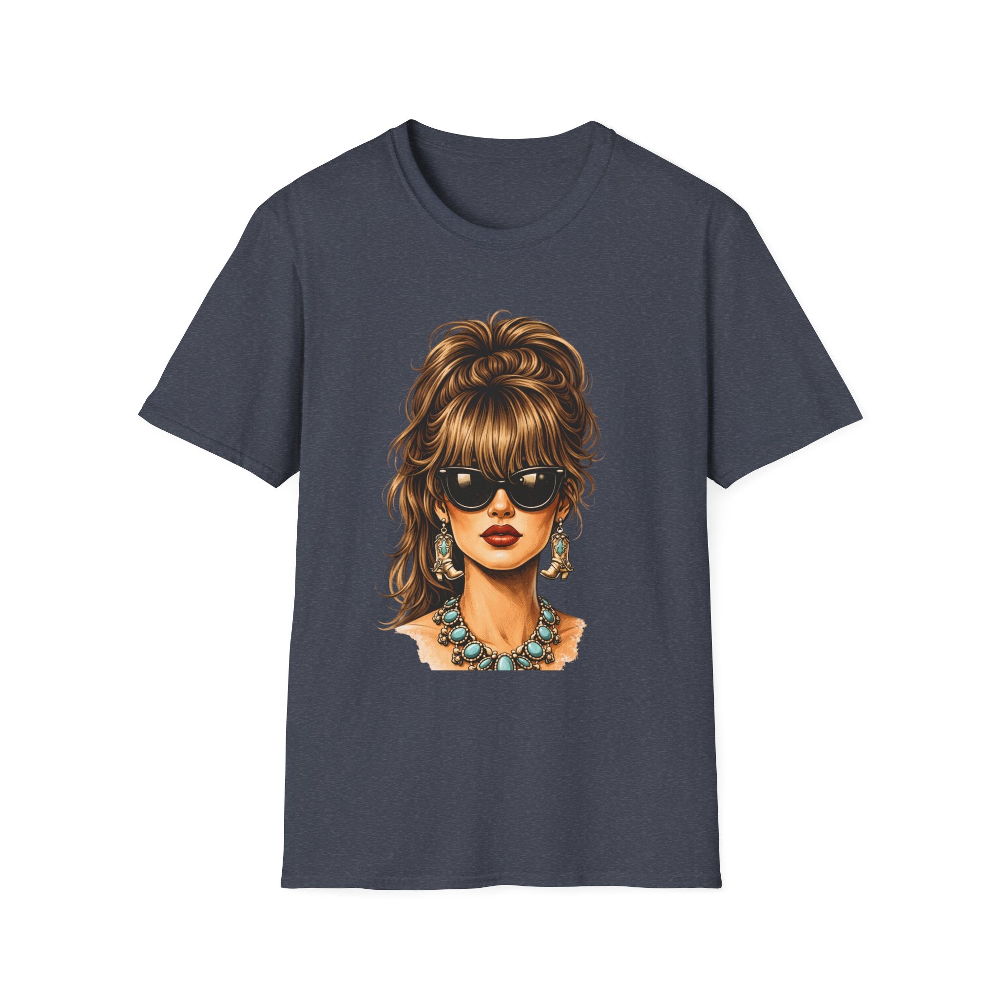 Vintage Glam Tee — Retro Woman with Sunglasses Graphic T-Shirt