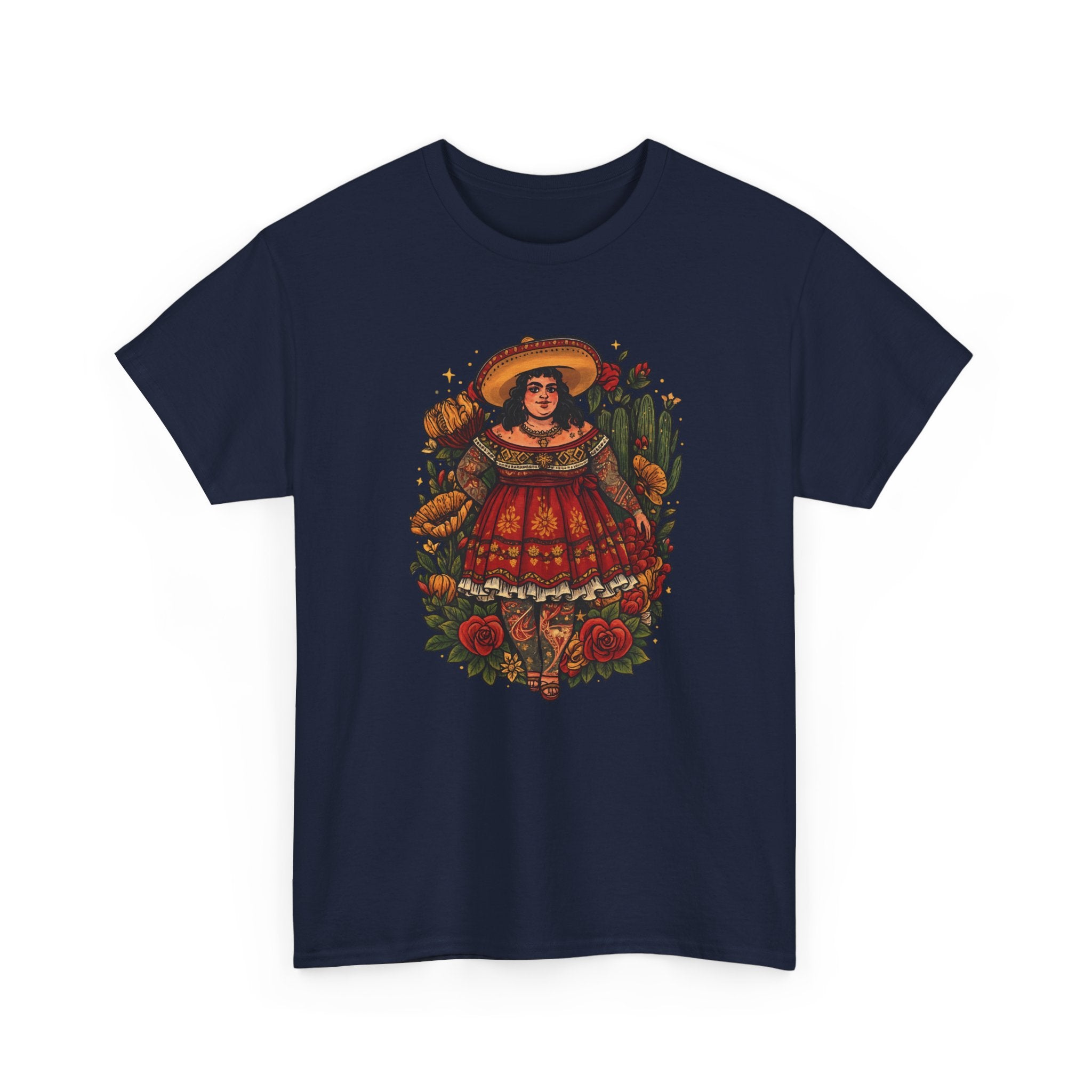 Doll-Inspired Floral Folk Art Tee