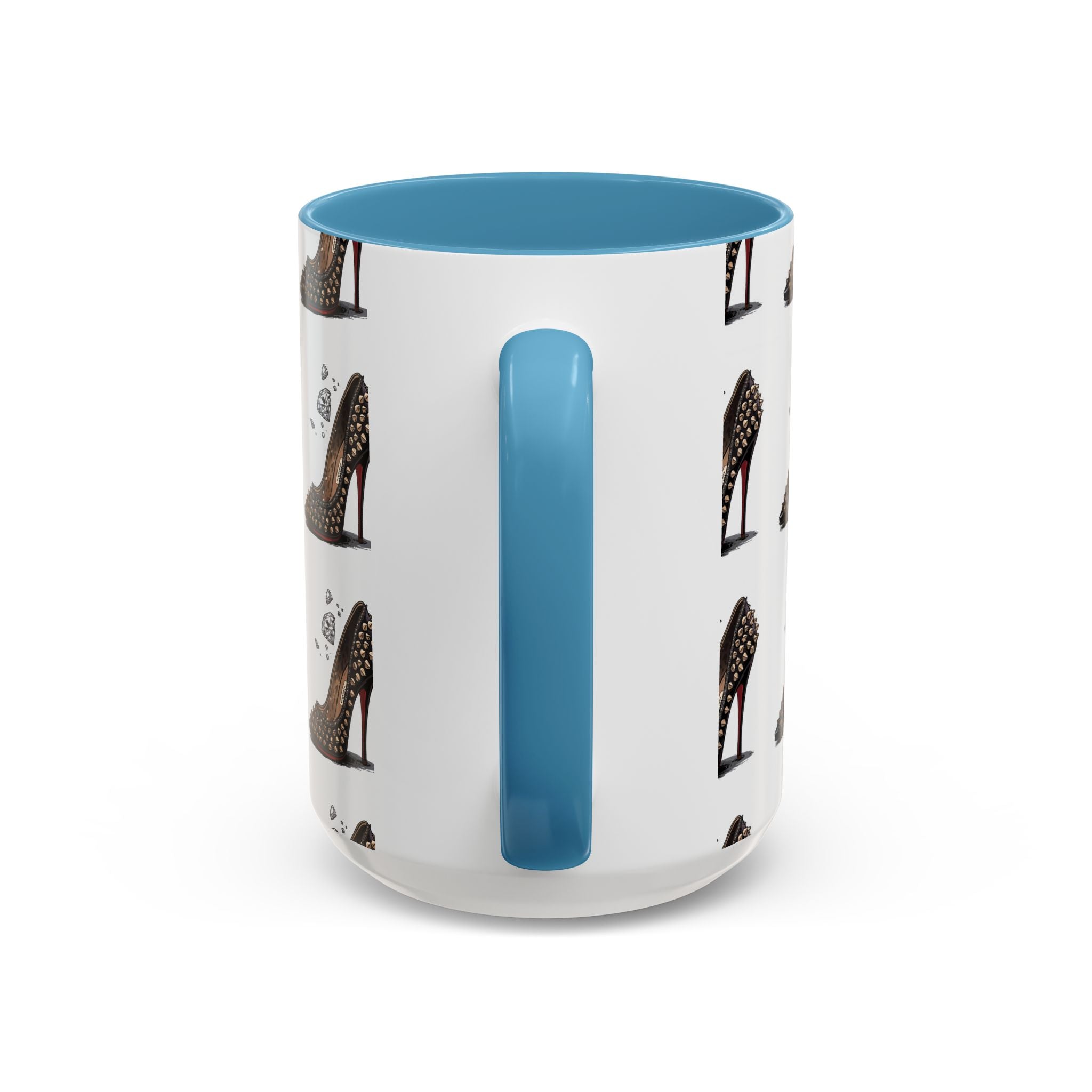 High Heel Pattern Accent Coffee Mug – Fashionista Stiletto Coffee Cup (11/15oz)