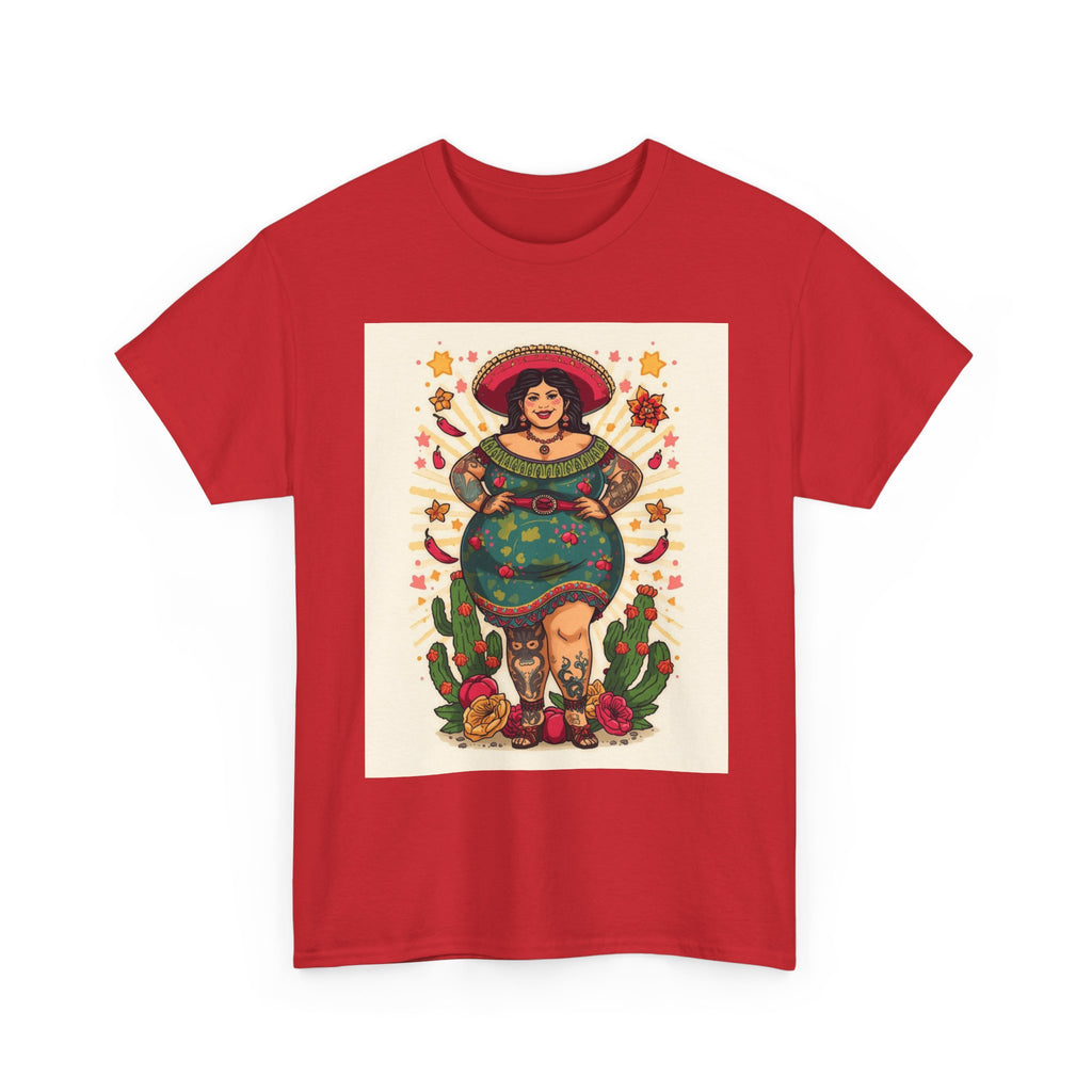 Latina Curandera Art Tee — Vintage Mexican Folk Medicine Woman Graphic T-Shirt