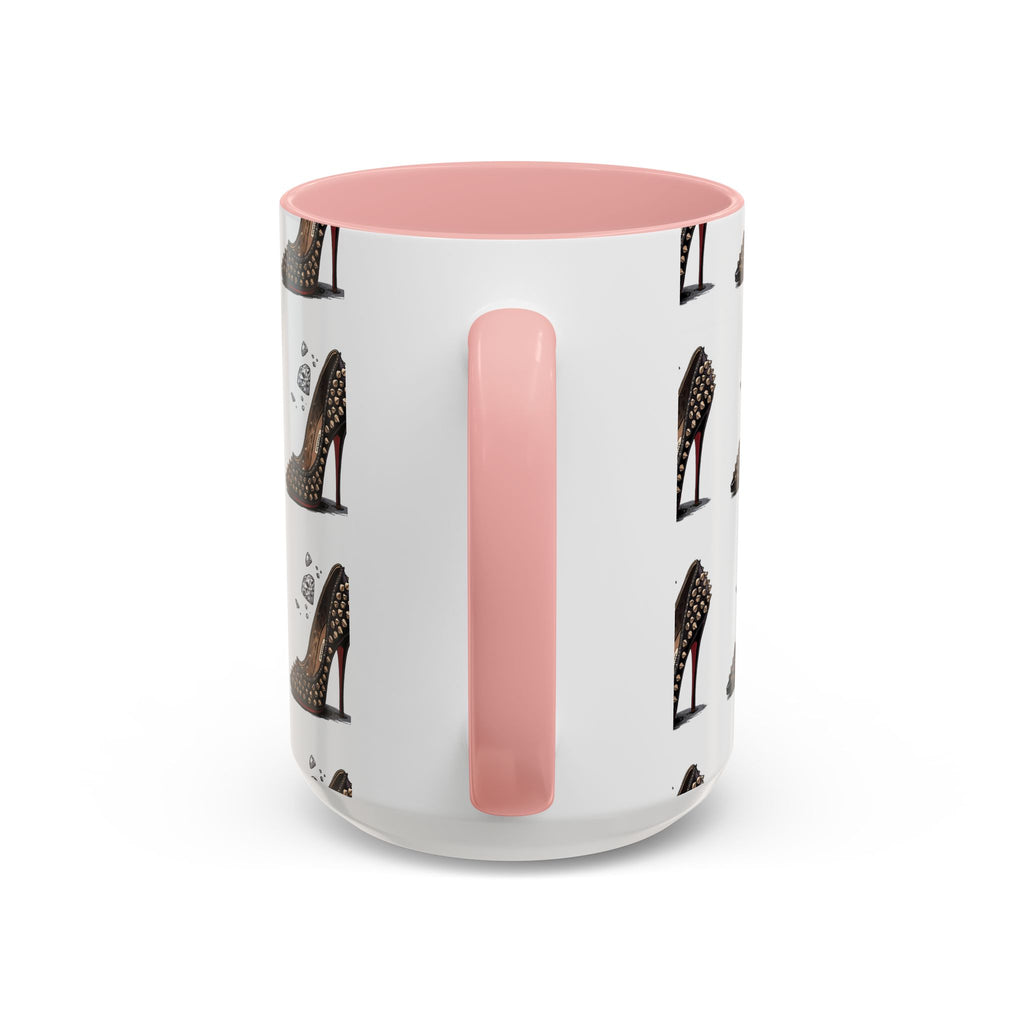 High Heel Pattern Accent Coffee Mug – Fashionista Stiletto Coffee Cup (11/15oz)