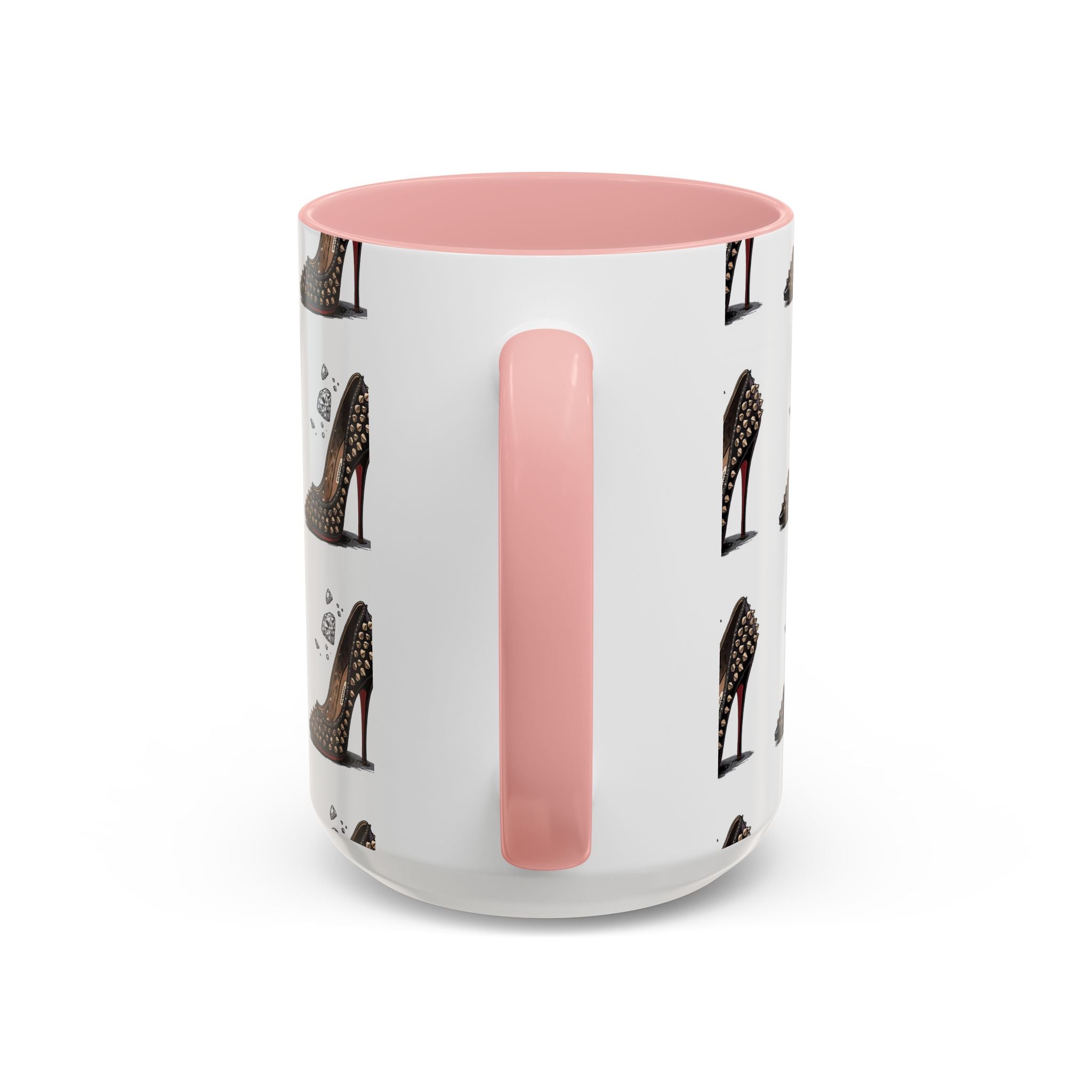 High Heel Pattern Accent Coffee Mug – Fashionista Stiletto Coffee Cup (11/15oz)