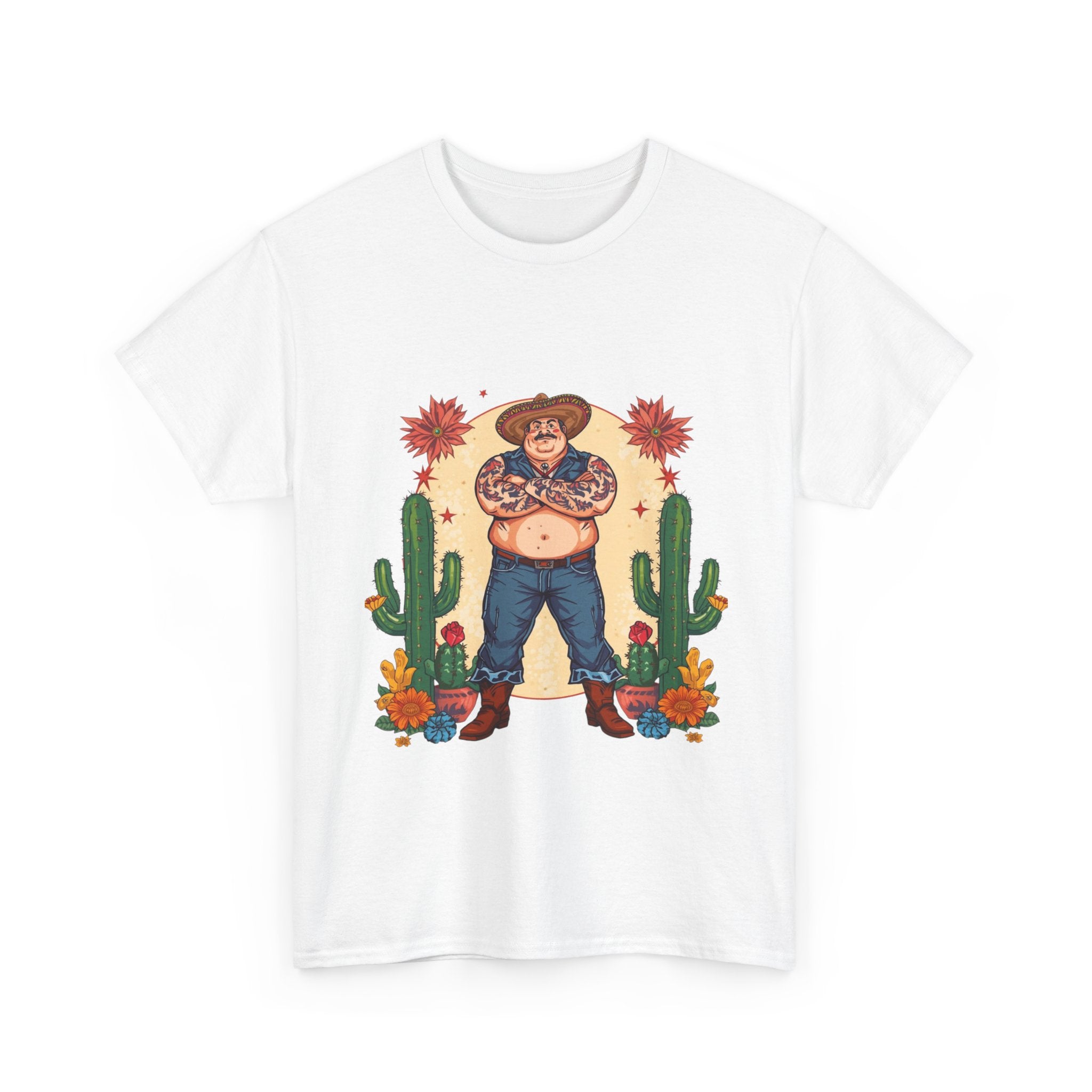 Cowboy Tattoo Art T-Shirt — Funny Western Desert Graphic Tee