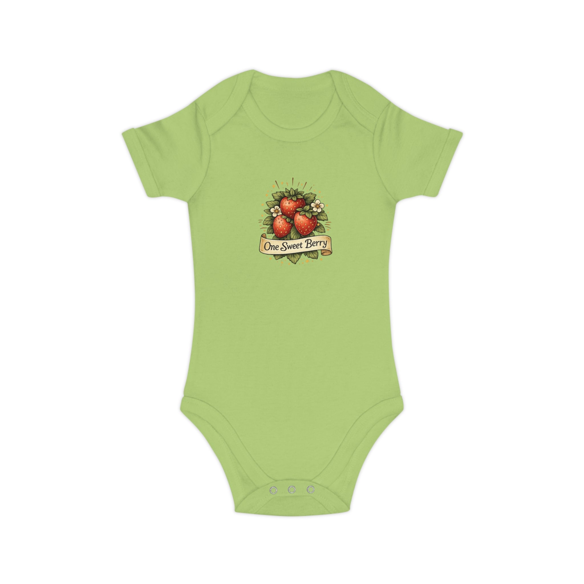 Baby Bodysuit - "One Sweet Berry" Strawberry Graphic Infant Onesie