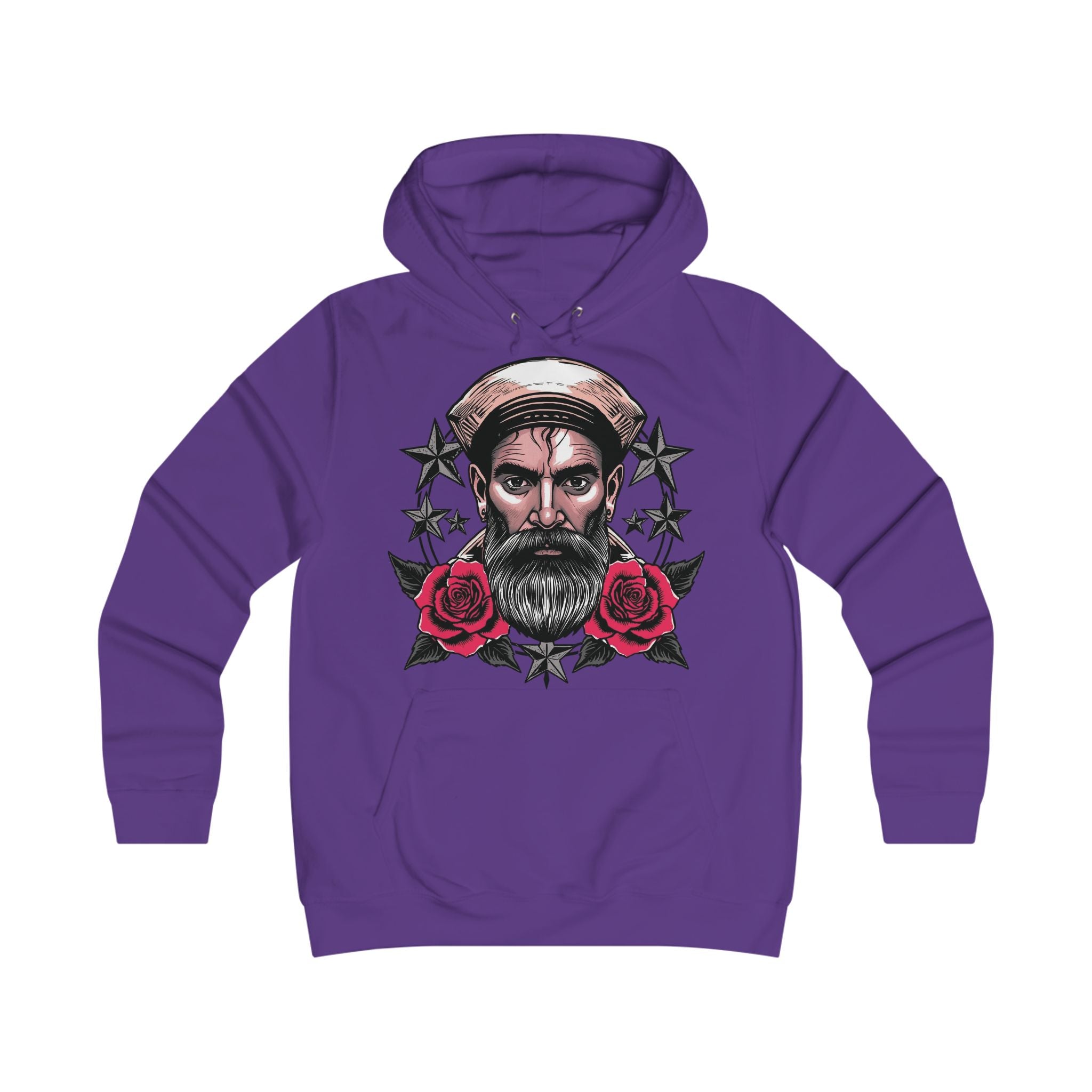 Bearded Sailor Hoodie — Nautical Rose Graphic