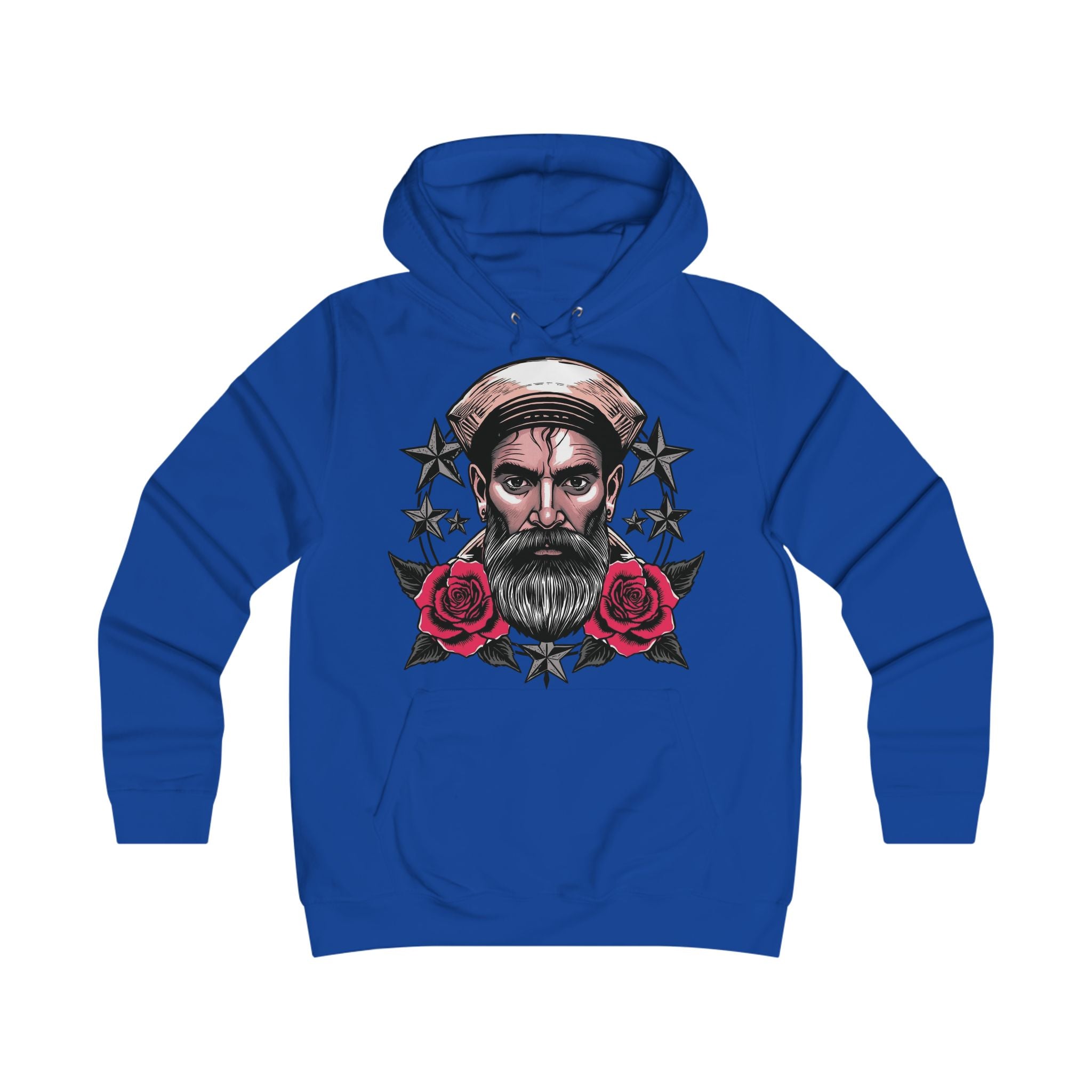 Bearded Sailor Hoodie — Nautical Rose Graphic