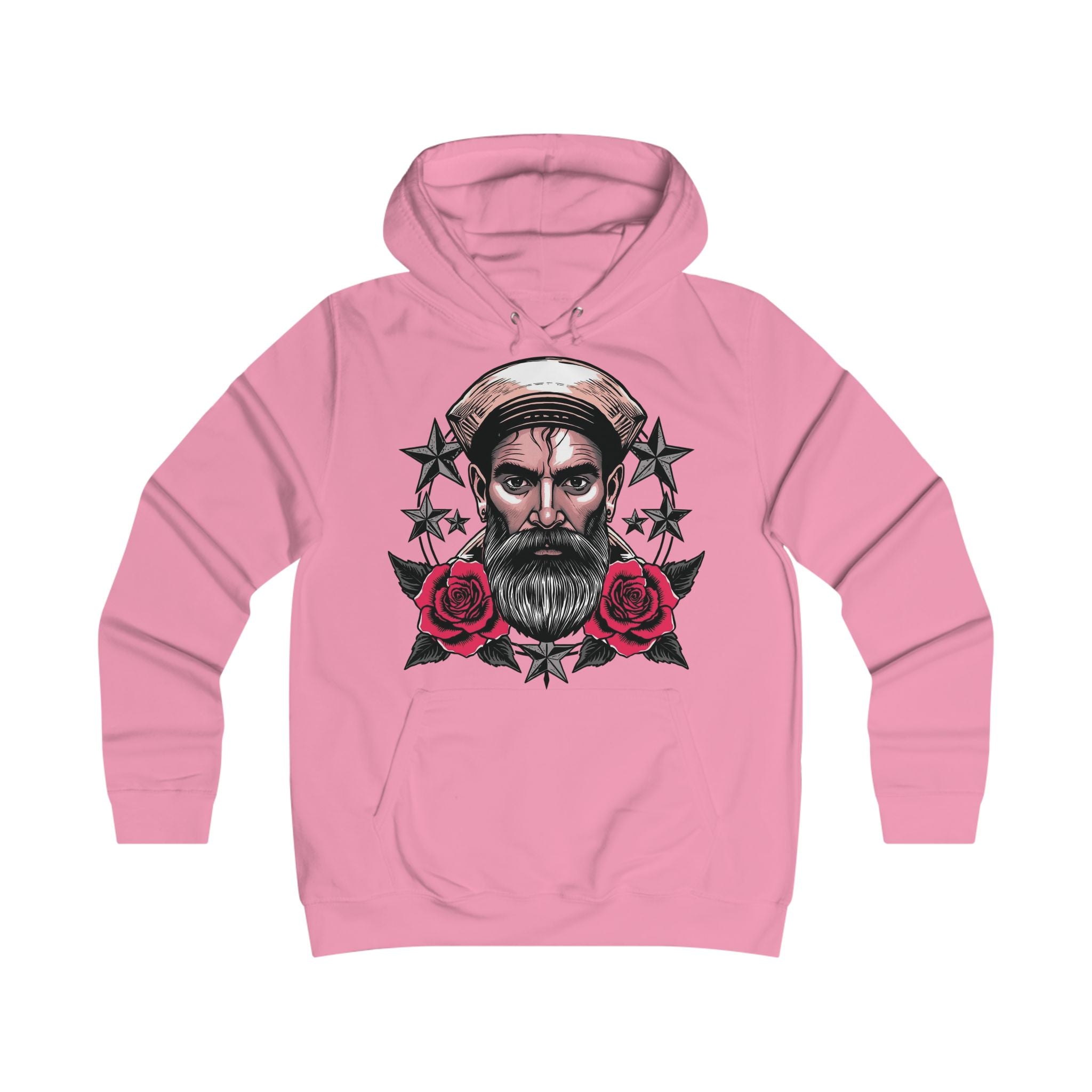 Bearded Sailor Hoodie — Nautical Rose Graphic