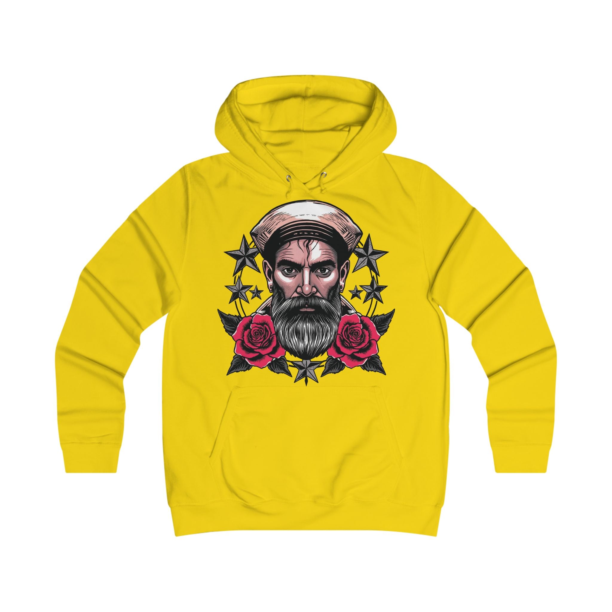 Bearded Sailor Hoodie — Nautical Rose Graphic