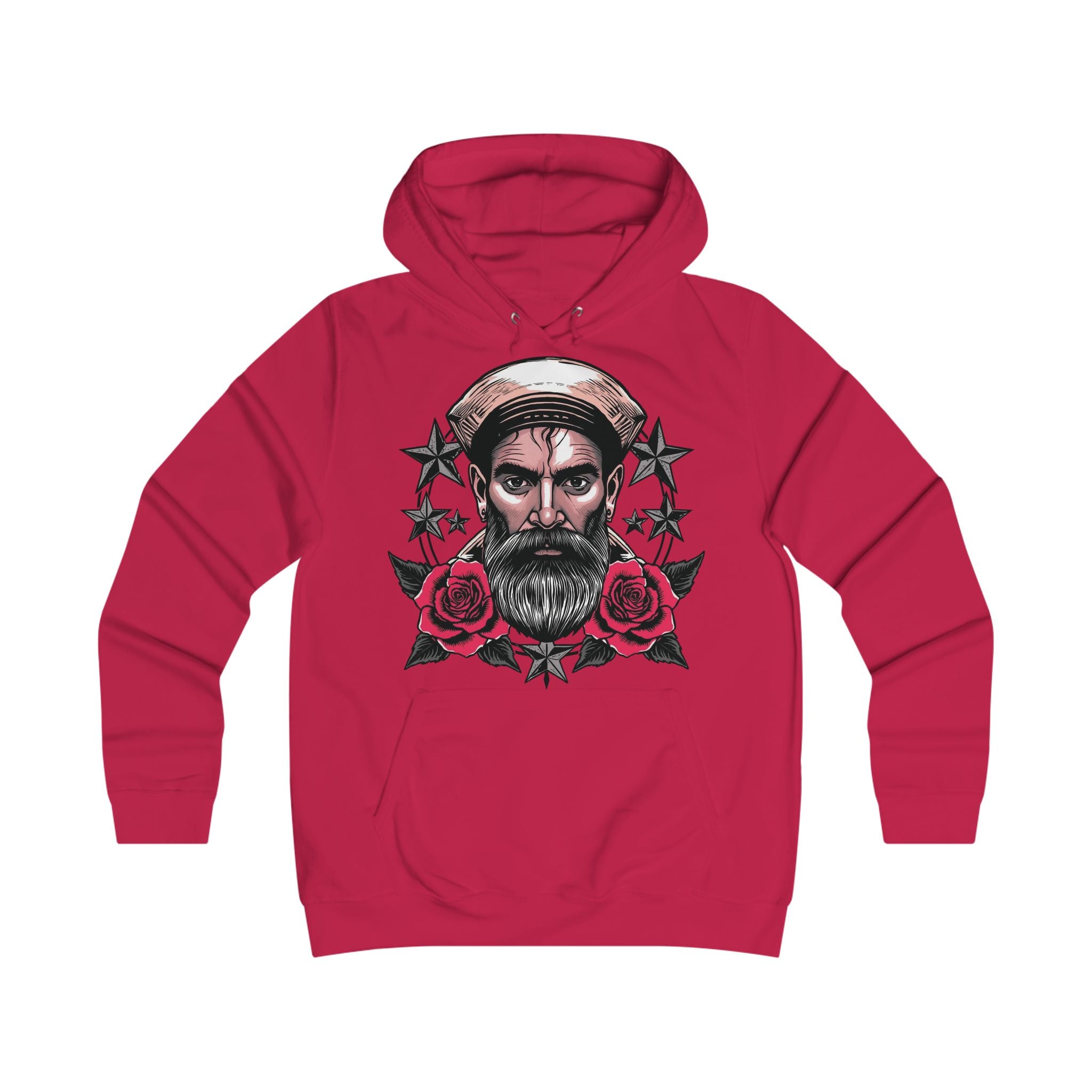 Bearded Sailor Hoodie — Nautical Rose Graphic