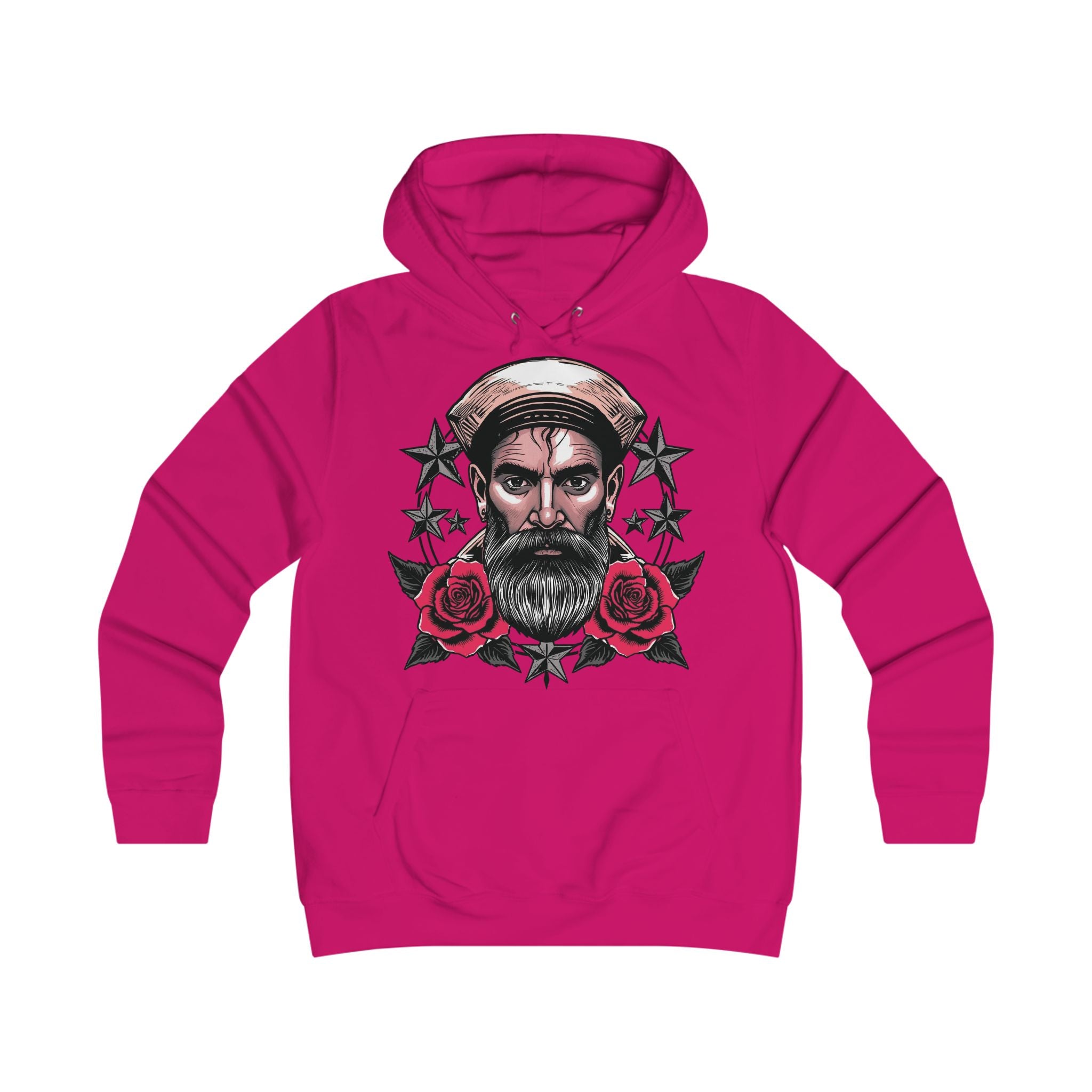 Bearded Sailor Hoodie — Nautical Rose Graphic