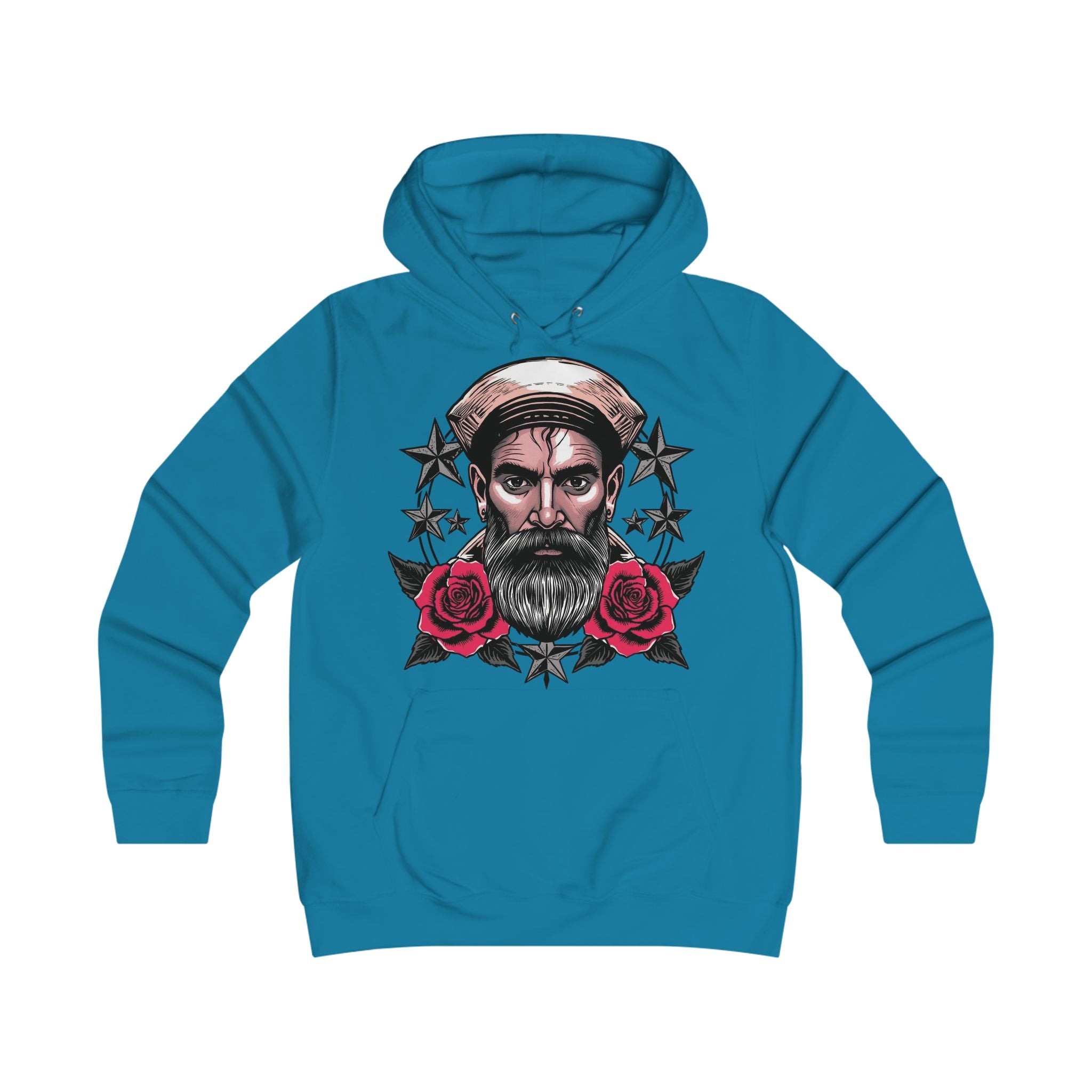 Bearded Sailor Hoodie — Nautical Rose Graphic