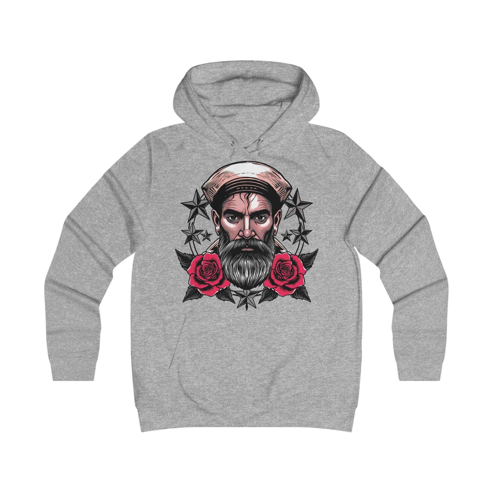 Bearded Sailor Hoodie — Nautical Rose Graphic