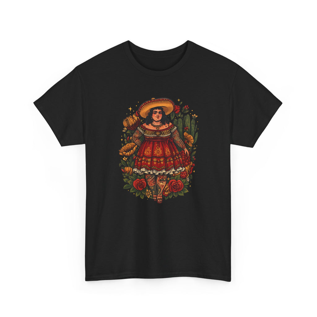 Doll-Inspired Floral Folk Art Tee