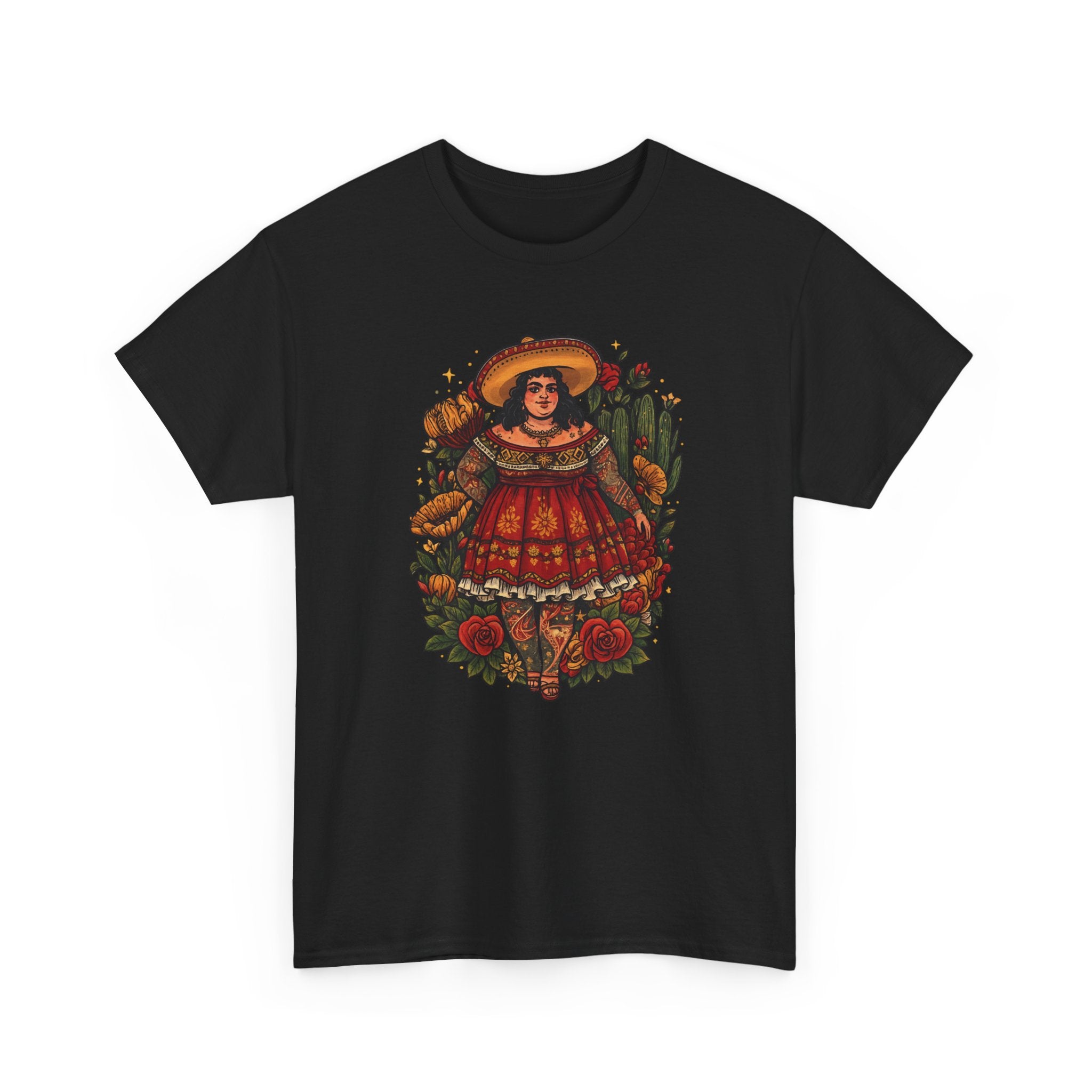Doll-Inspired Floral Folk Art Tee
