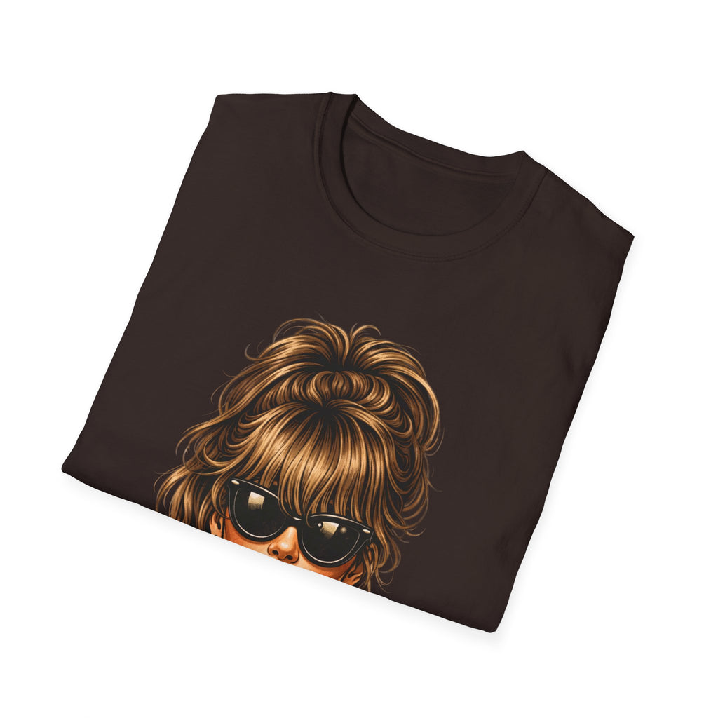 Vintage Glam Tee — Retro Woman with Sunglasses Graphic T-Shirt