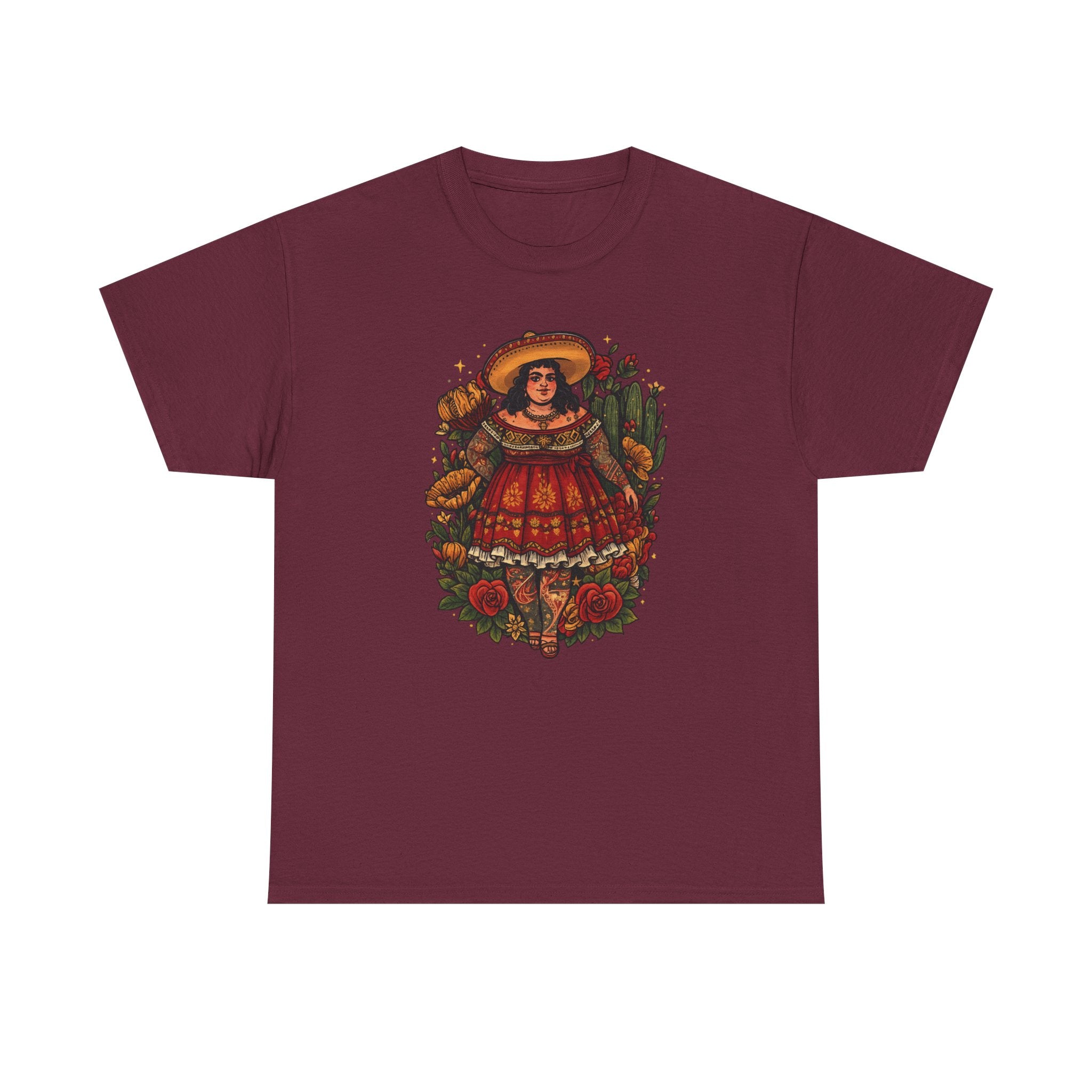 Doll-Inspired Floral Folk Art Tee