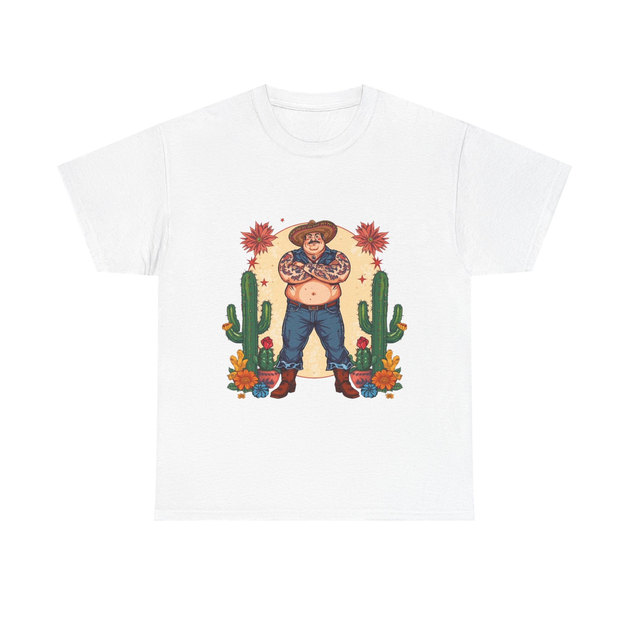 Cowboy Tattoo Art T-Shirt — Funny Western Desert Graphic Tee