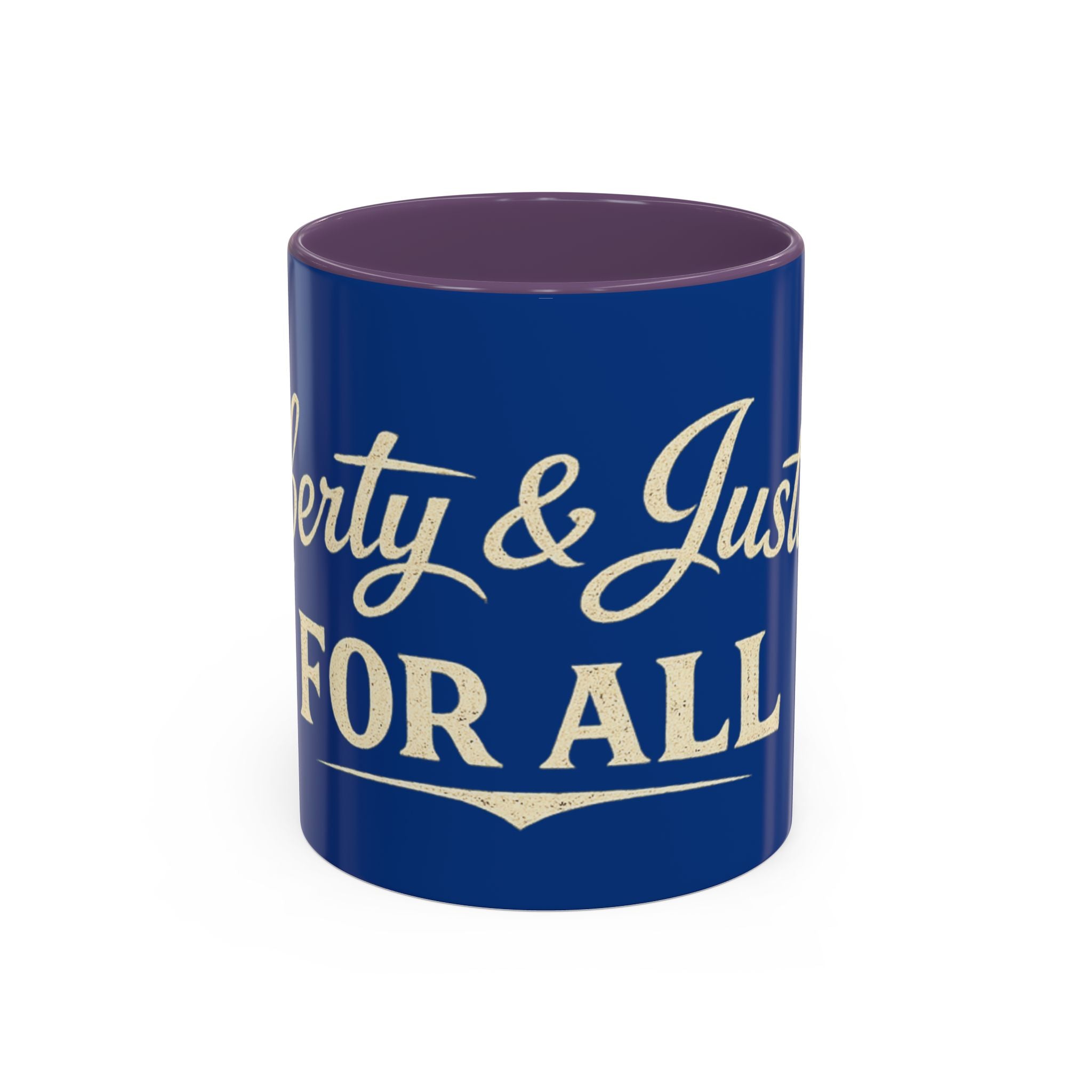 Liberty & Justice For All Accent Coffee Mug — Patriotic 11/15oz Tea Cup