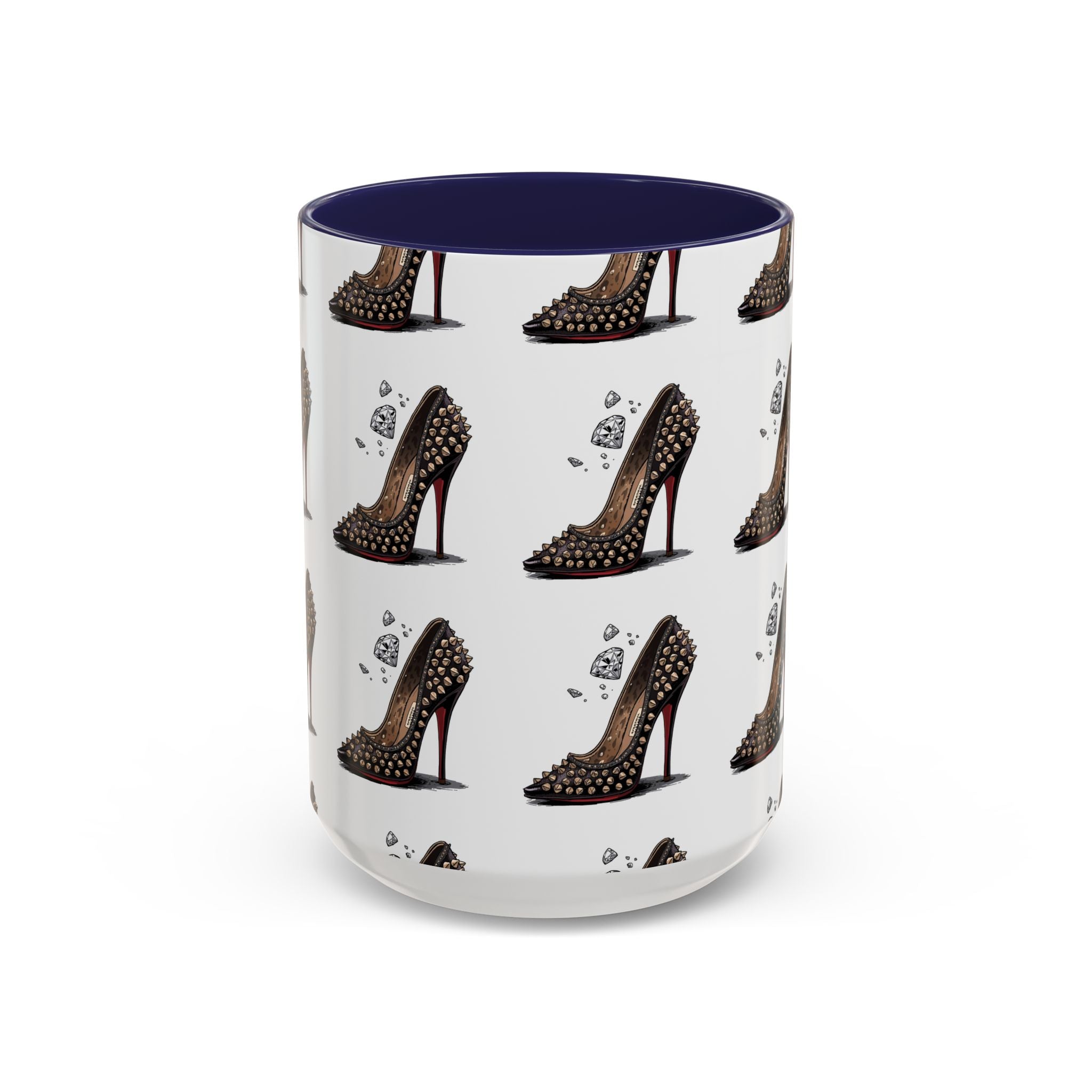 High Heel Pattern Accent Coffee Mug – Fashionista Stiletto Coffee Cup (11/15oz)