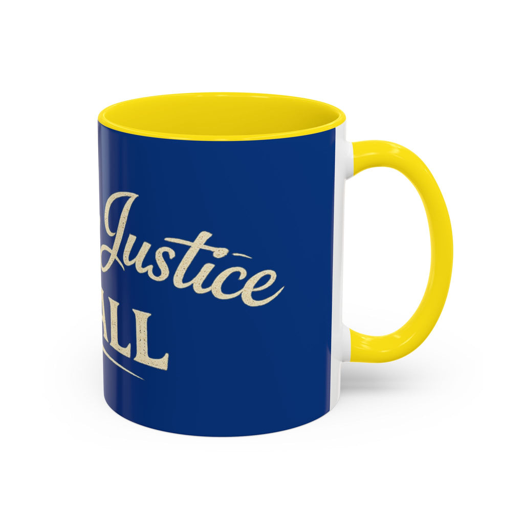 Liberty & Justice For All Accent Coffee Mug — Patriotic 11/15oz Tea Cup