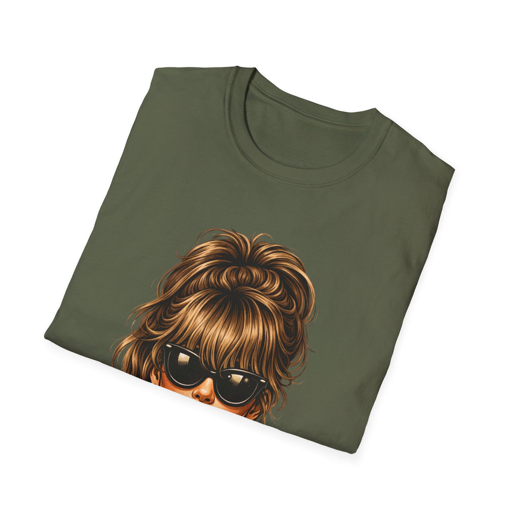 Vintage Glam Tee — Retro Woman with Sunglasses Graphic T-Shirt