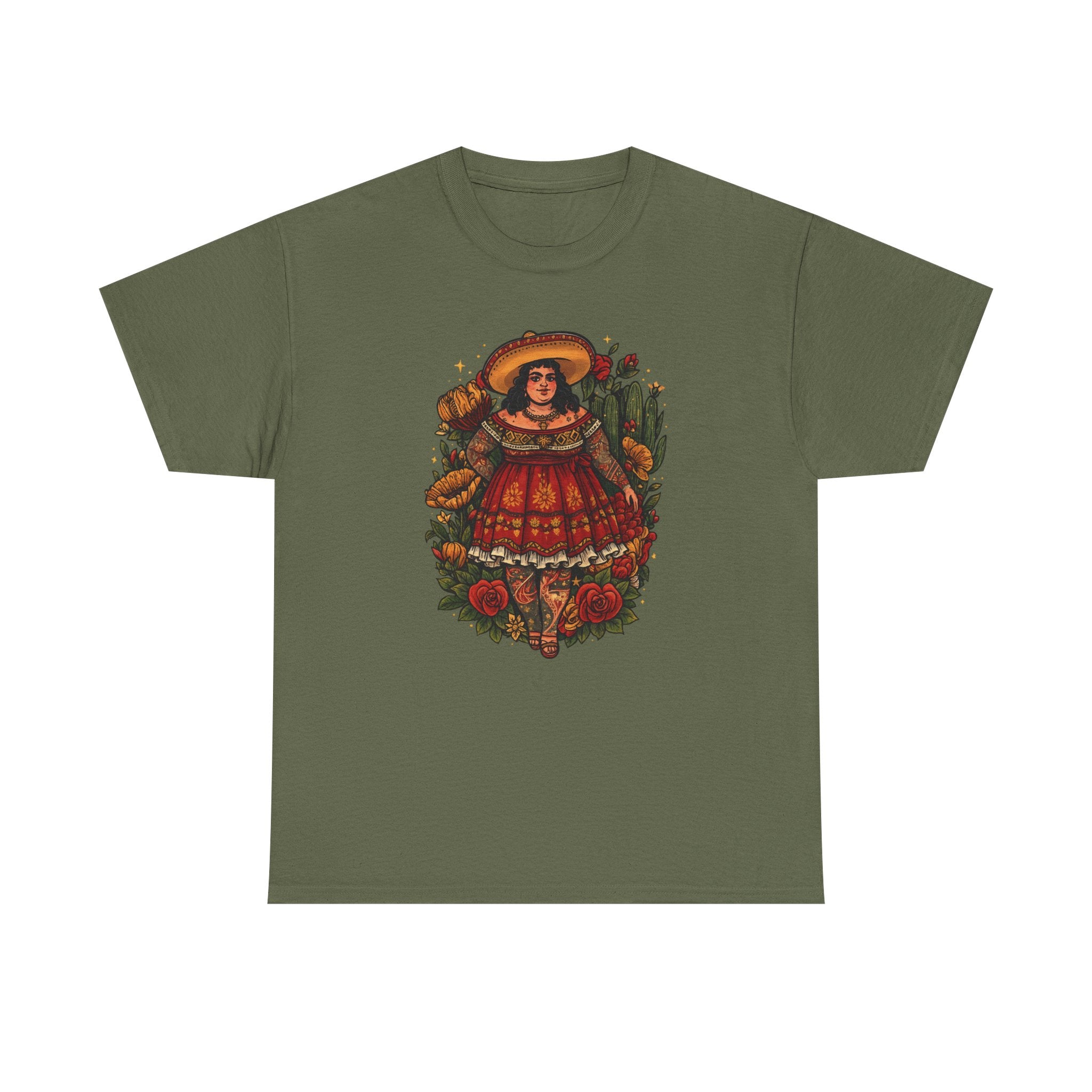 Doll-Inspired Floral Folk Art Tee