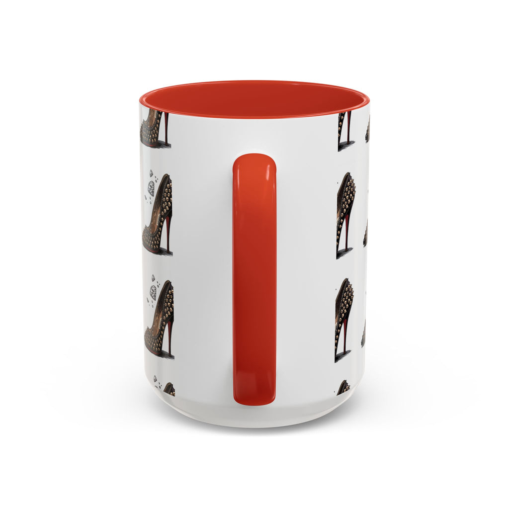 High Heel Pattern Accent Coffee Mug – Fashionista Stiletto Coffee Cup (11/15oz)