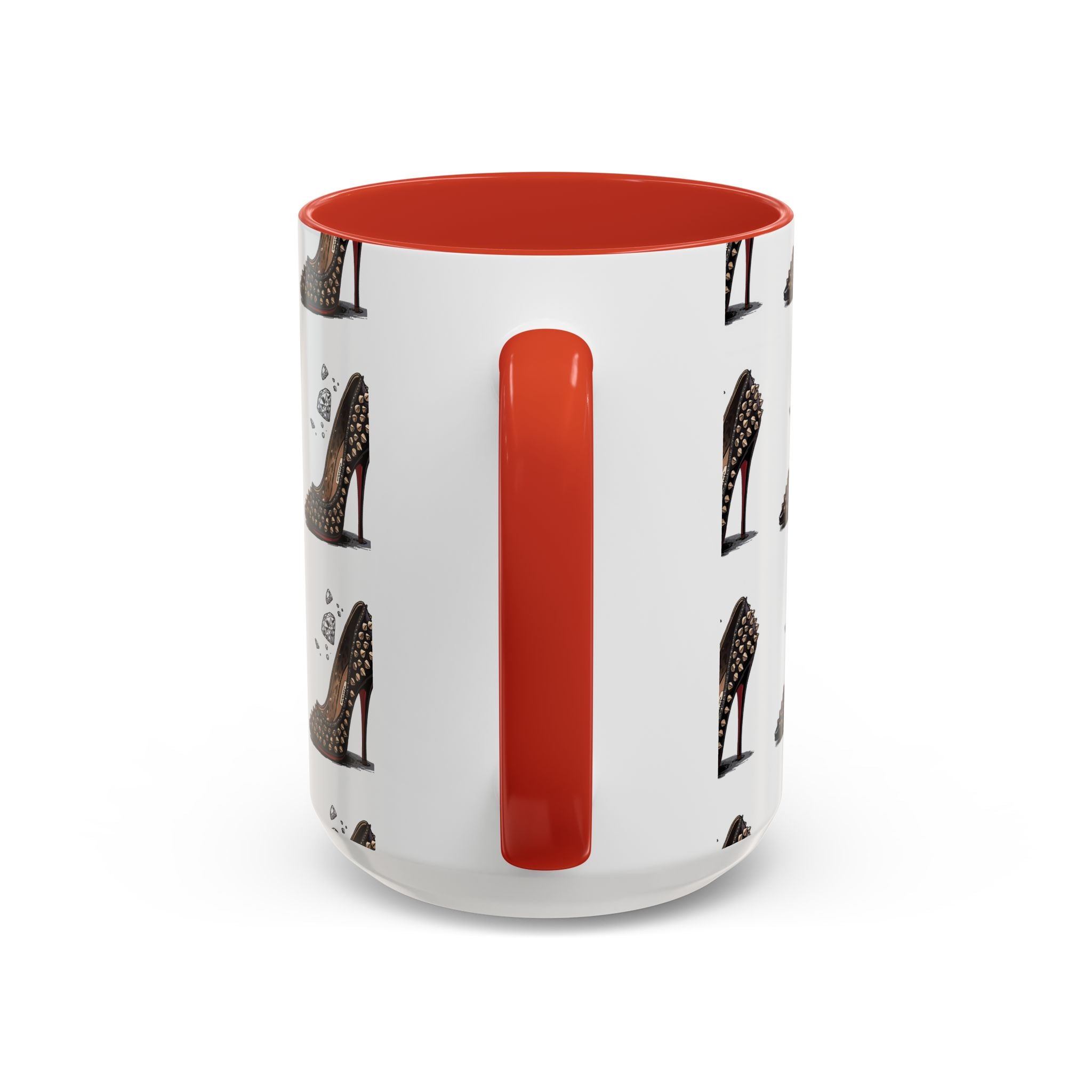 High Heel Pattern Accent Coffee Mug – Fashionista Stiletto Coffee Cup (11/15oz)