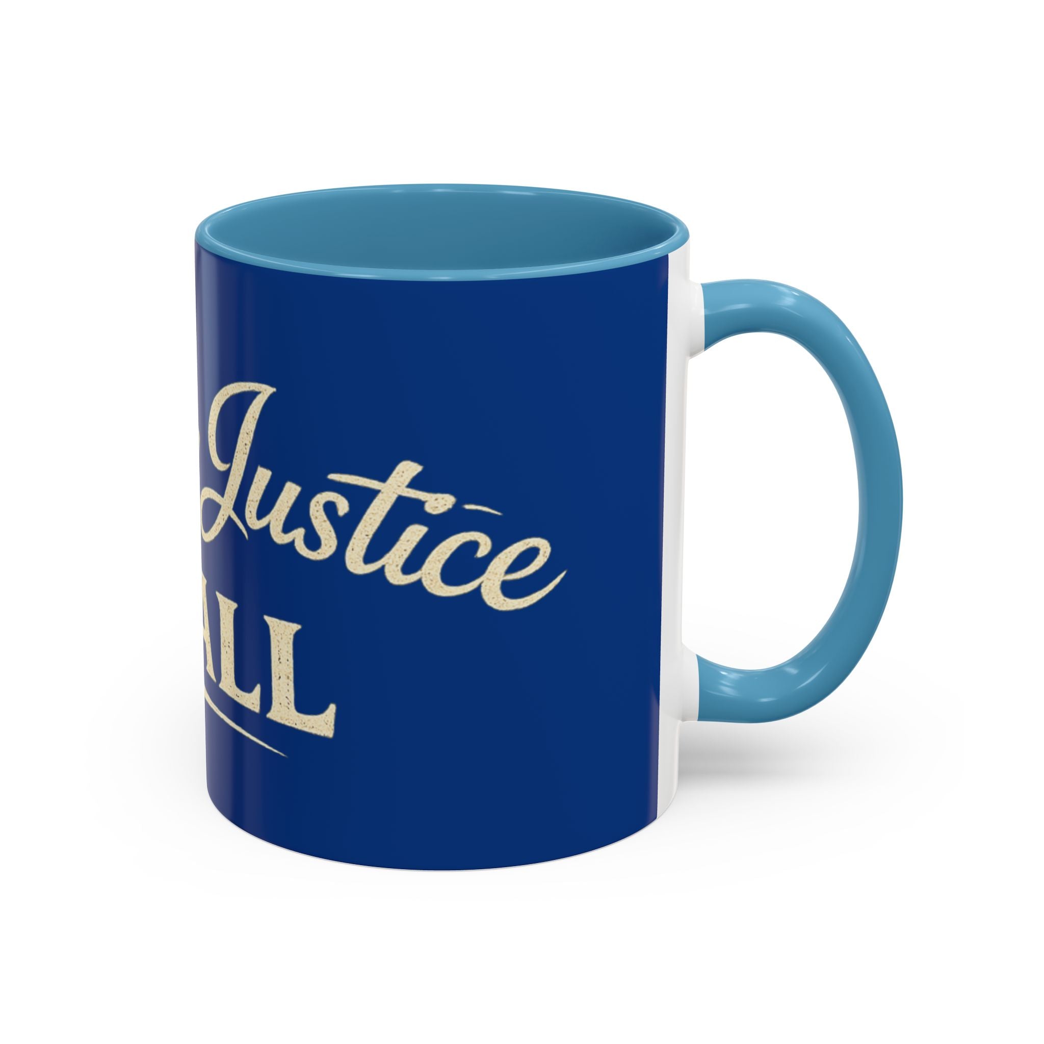 Liberty & Justice For All Accent Coffee Mug — Patriotic 11/15oz Tea Cup