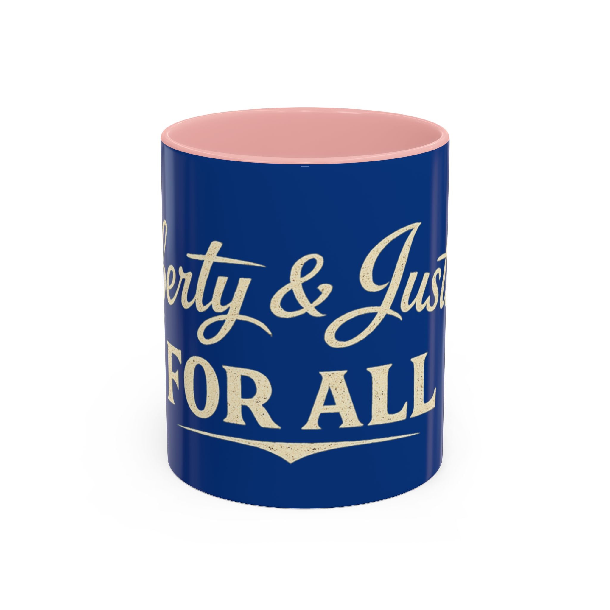 Liberty & Justice For All Accent Coffee Mug — Patriotic 11/15oz Tea Cup