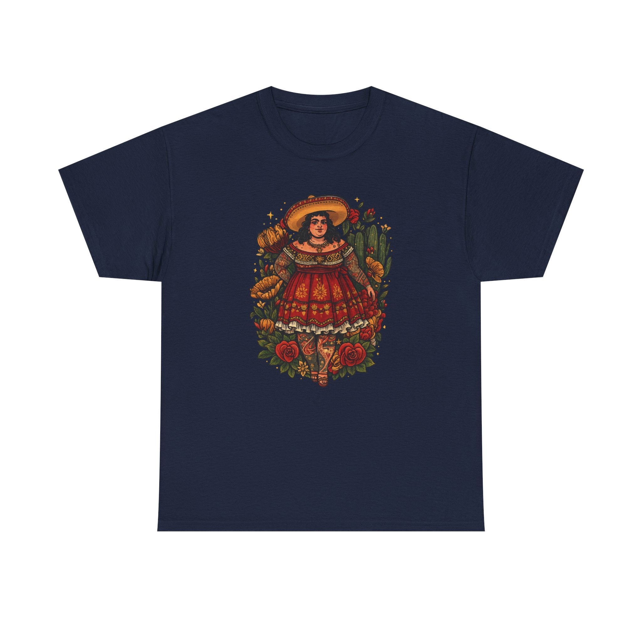 Doll-Inspired Floral Folk Art Tee