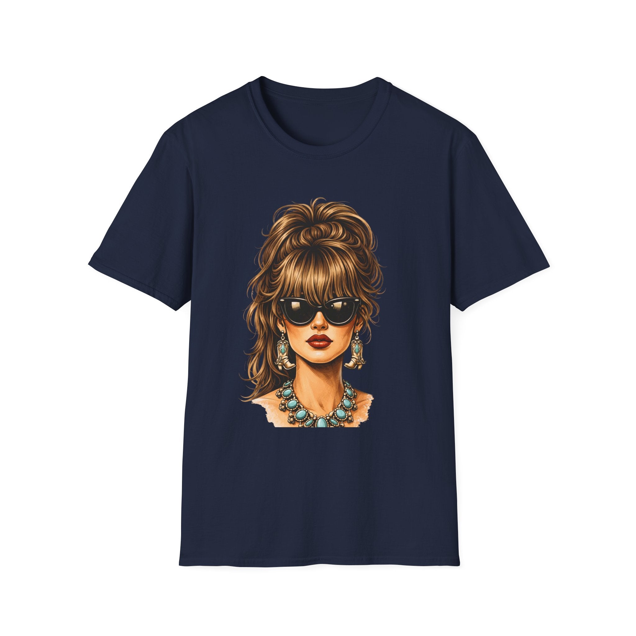 Vintage Glam Tee — Retro Woman with Sunglasses Graphic T-Shirt