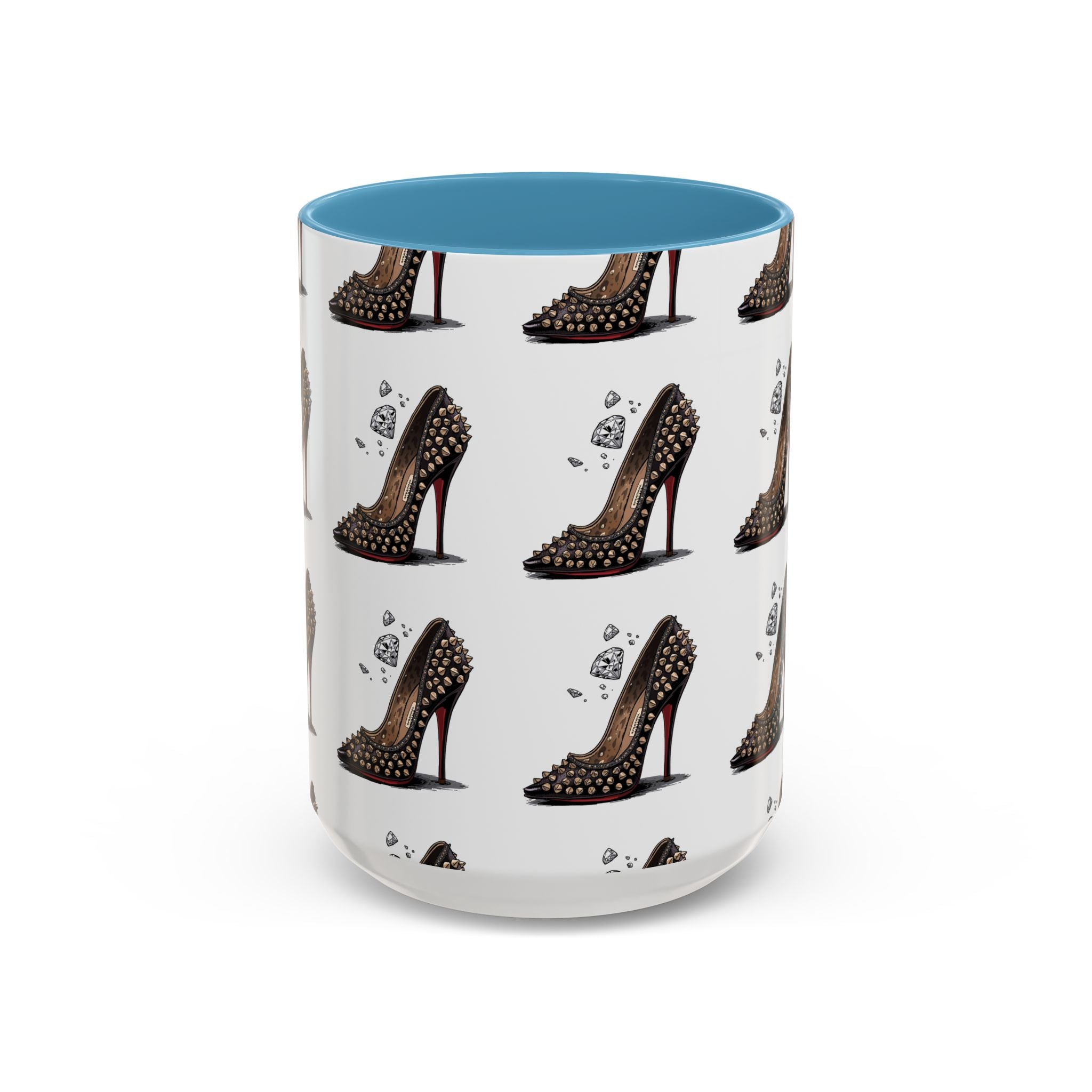 High Heel Pattern Accent Coffee Mug – Fashionista Stiletto Coffee Cup (11/15oz)
