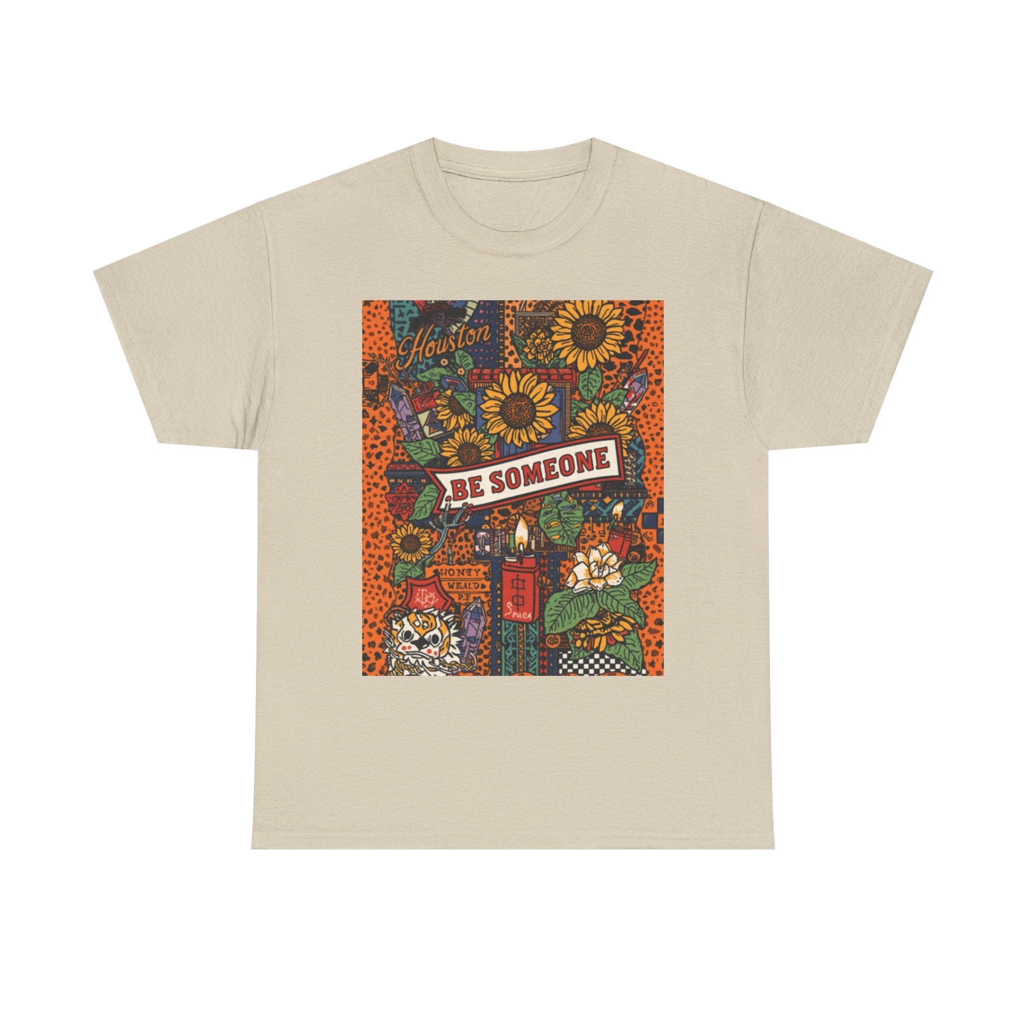 Be Someone Floral Graphic Tee — Retro Sunflower Positive Message Shirt