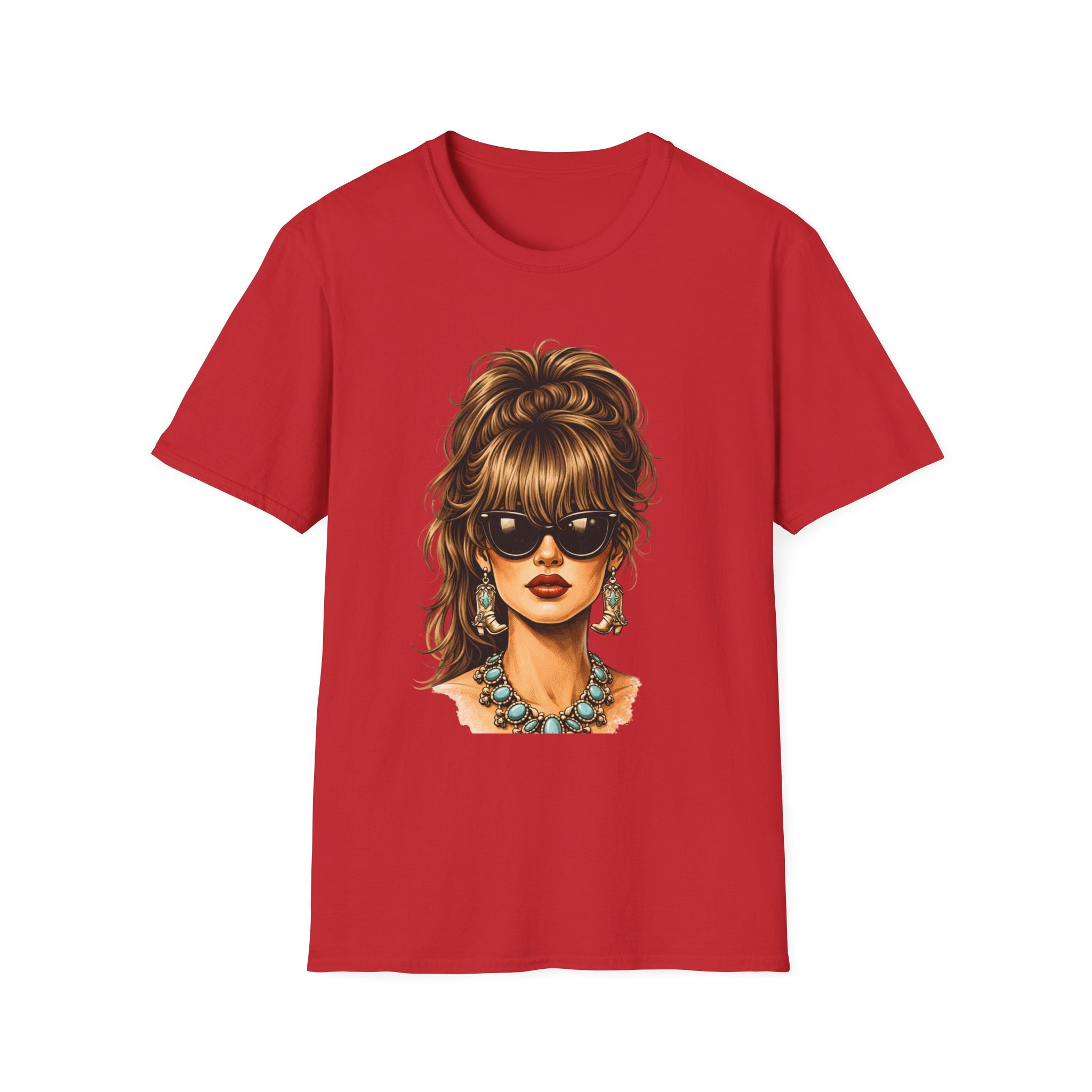 Vintage Glam Tee — Retro Woman with Sunglasses Graphic T-Shirt