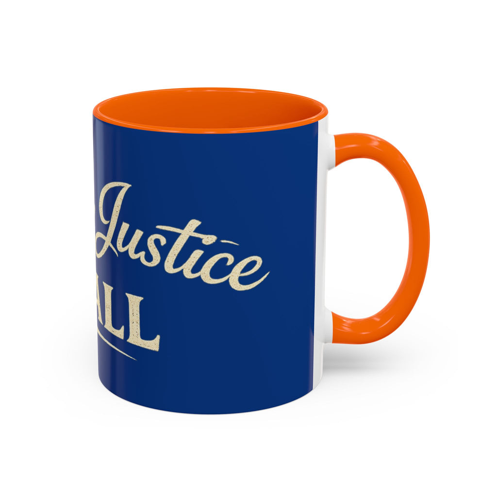 Liberty & Justice For All Accent Coffee Mug — Patriotic 11/15oz Tea Cup
