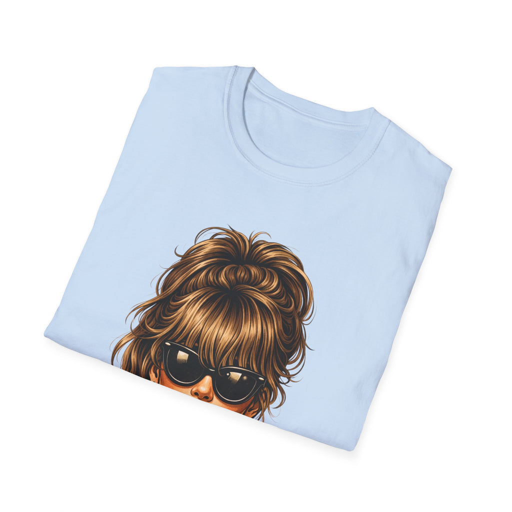 Vintage Glam Tee — Retro Woman with Sunglasses Graphic T-Shirt