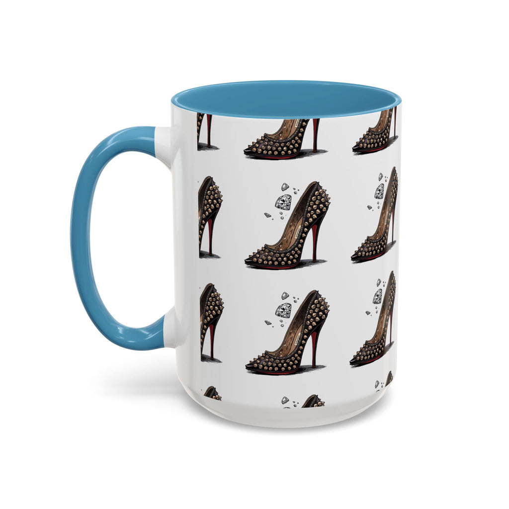 High Heel Pattern Accent Coffee Mug – Fashionista Stiletto Coffee Cup (11/15oz)