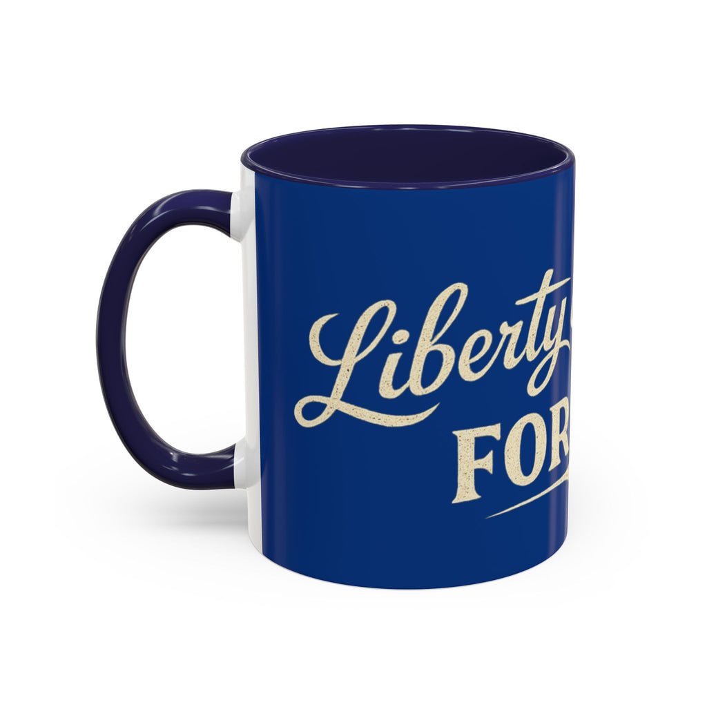 Liberty & Justice For All Accent Coffee Mug — Patriotic 11/15oz Tea Cup