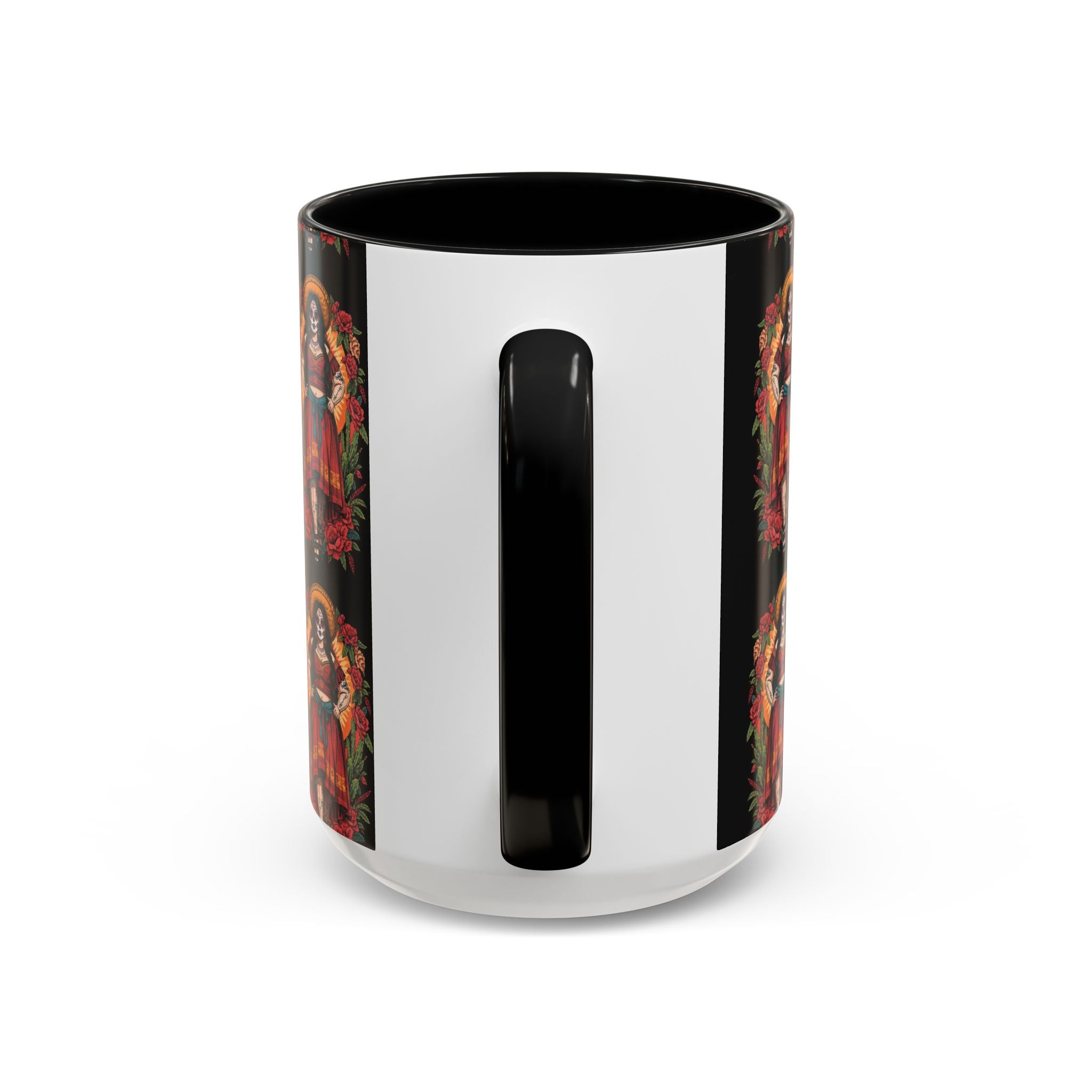 Day of the Dead Coffee Mug — Floral Catrina Accent Mug (11/15oz)