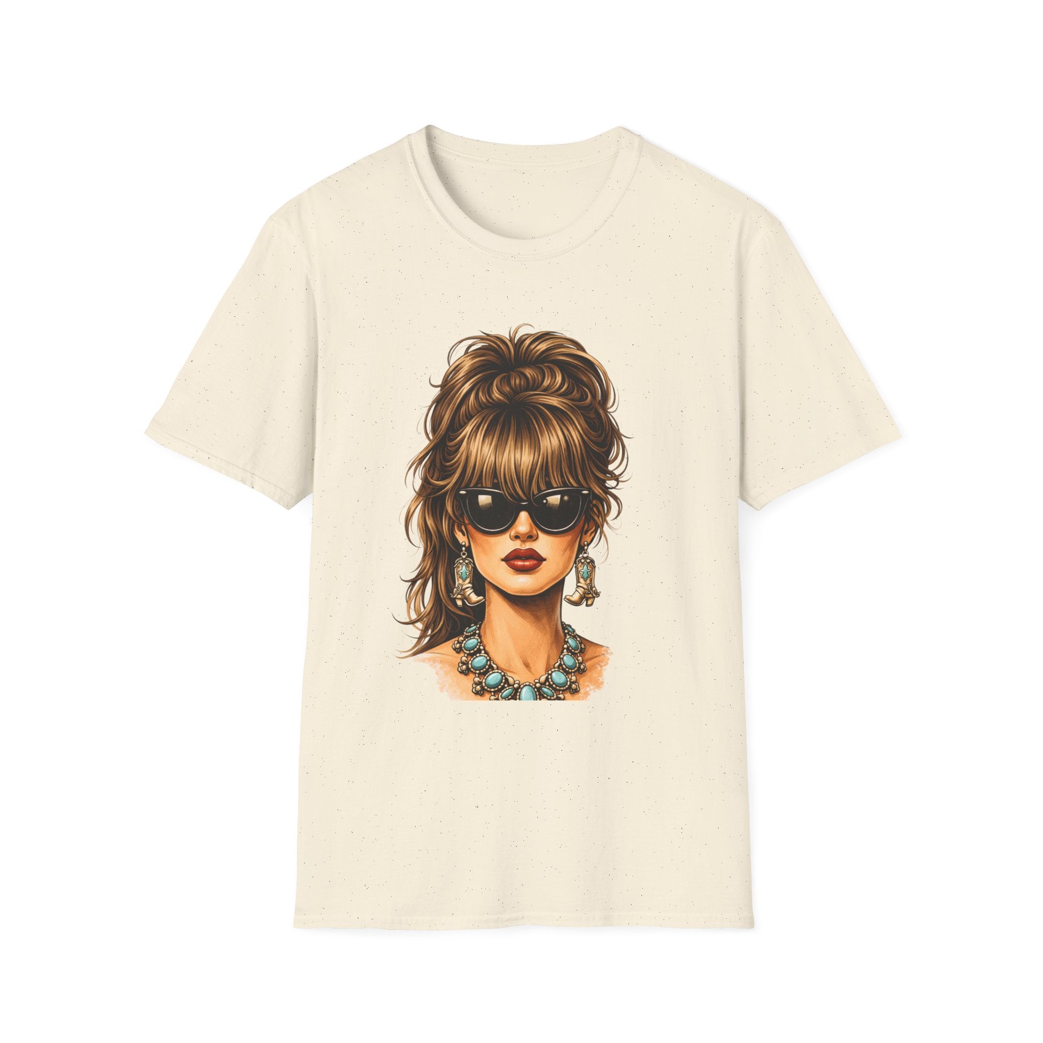Vintage Glam Tee — Retro Woman with Sunglasses Graphic T-Shirt