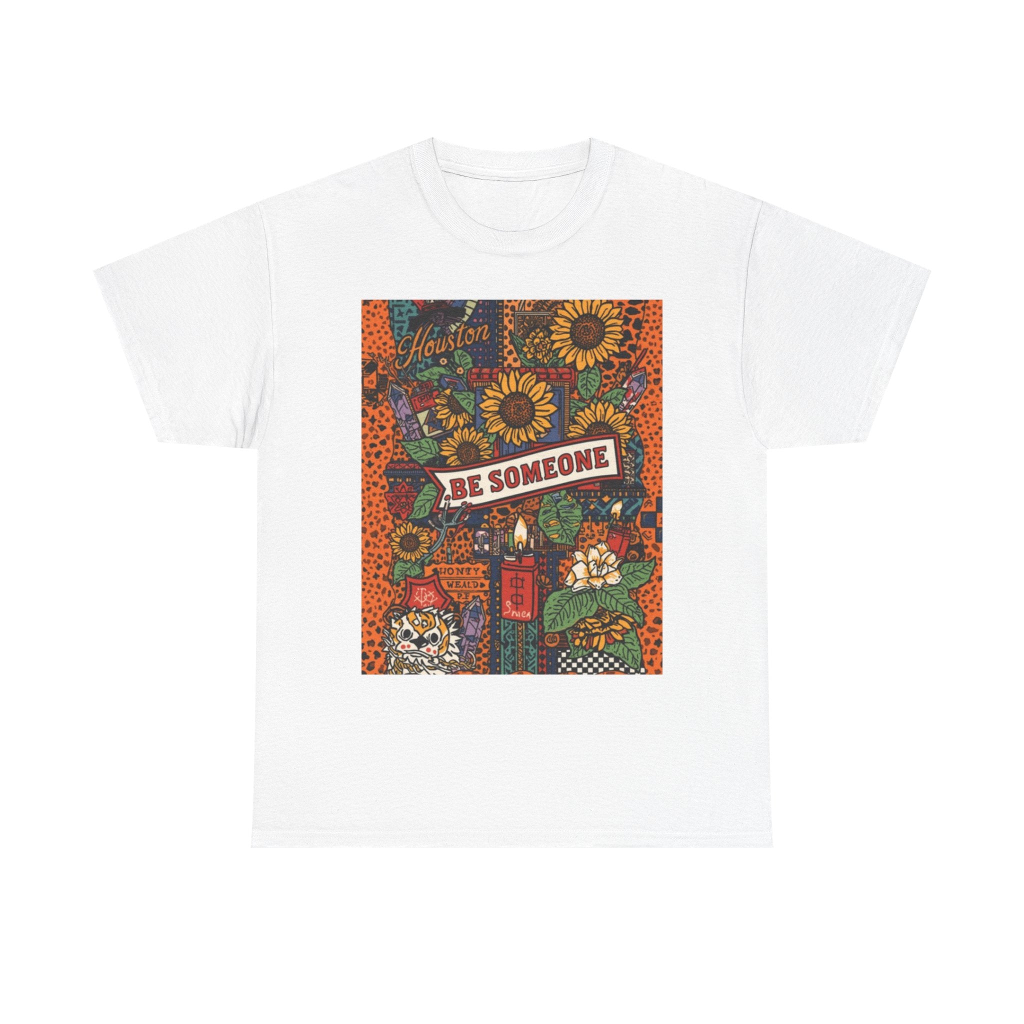 Be Someone Floral Graphic Tee — Retro Sunflower Positive Message Shirt