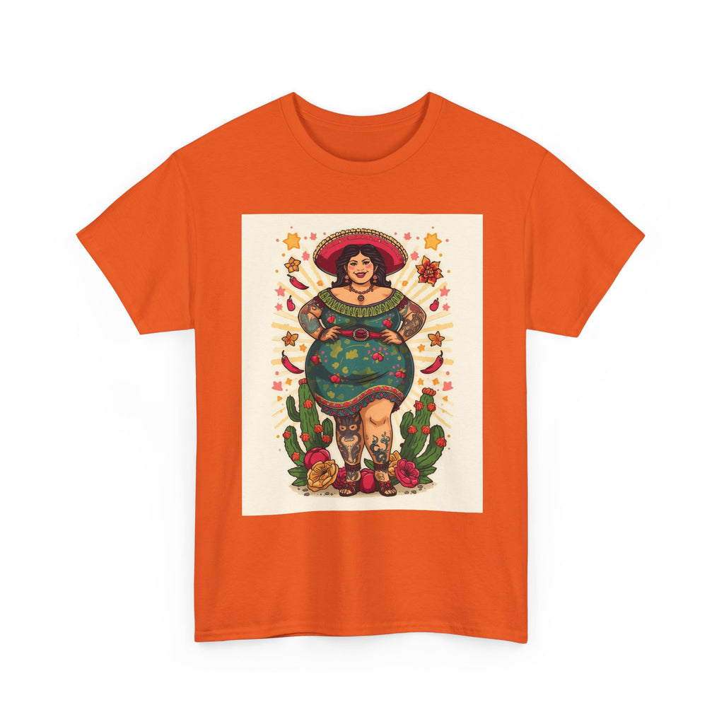 Latina Curandera Art Tee — Vintage Mexican Folk Medicine Woman Graphic T-Shirt